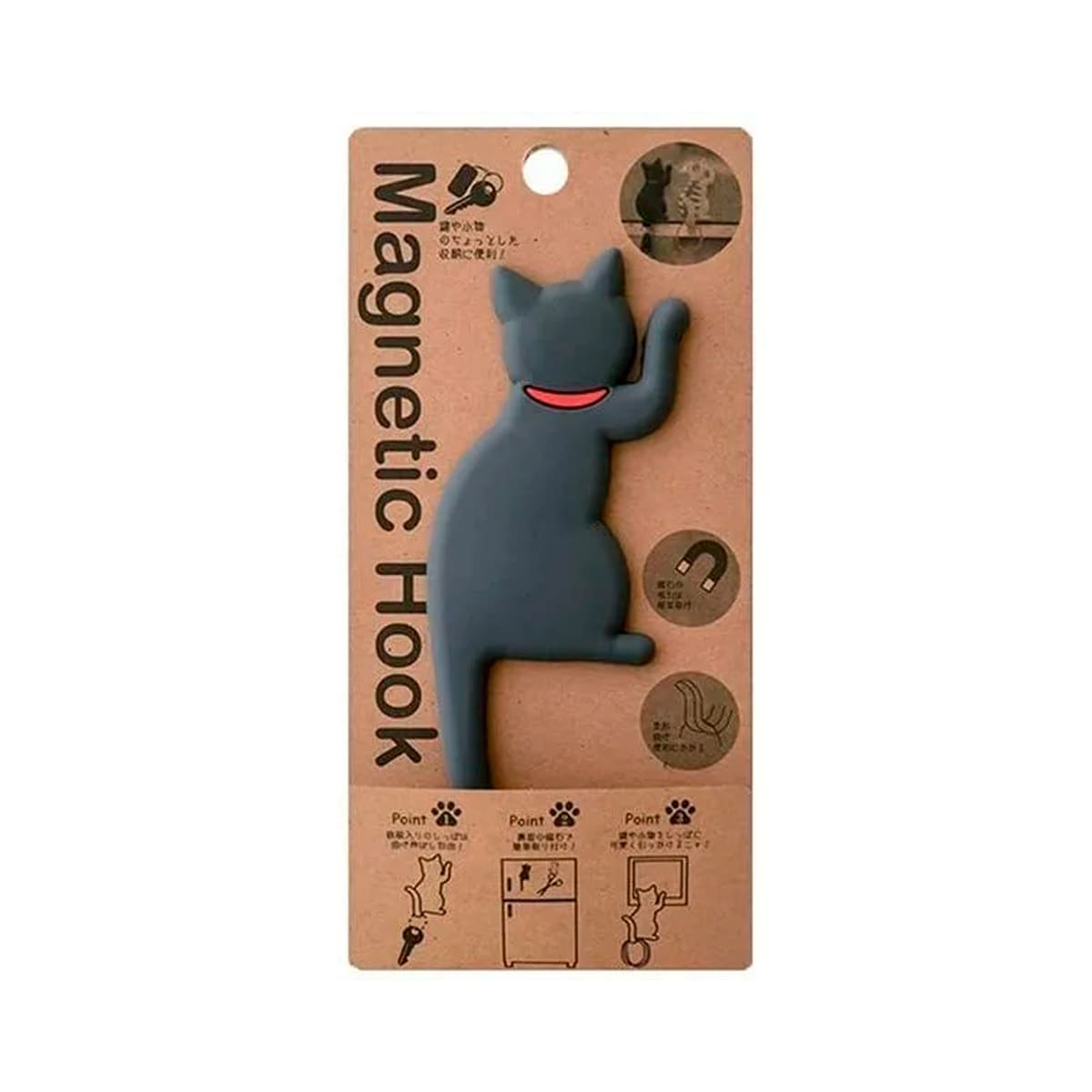 Gancho magnético de silicona con forma de gatito 1