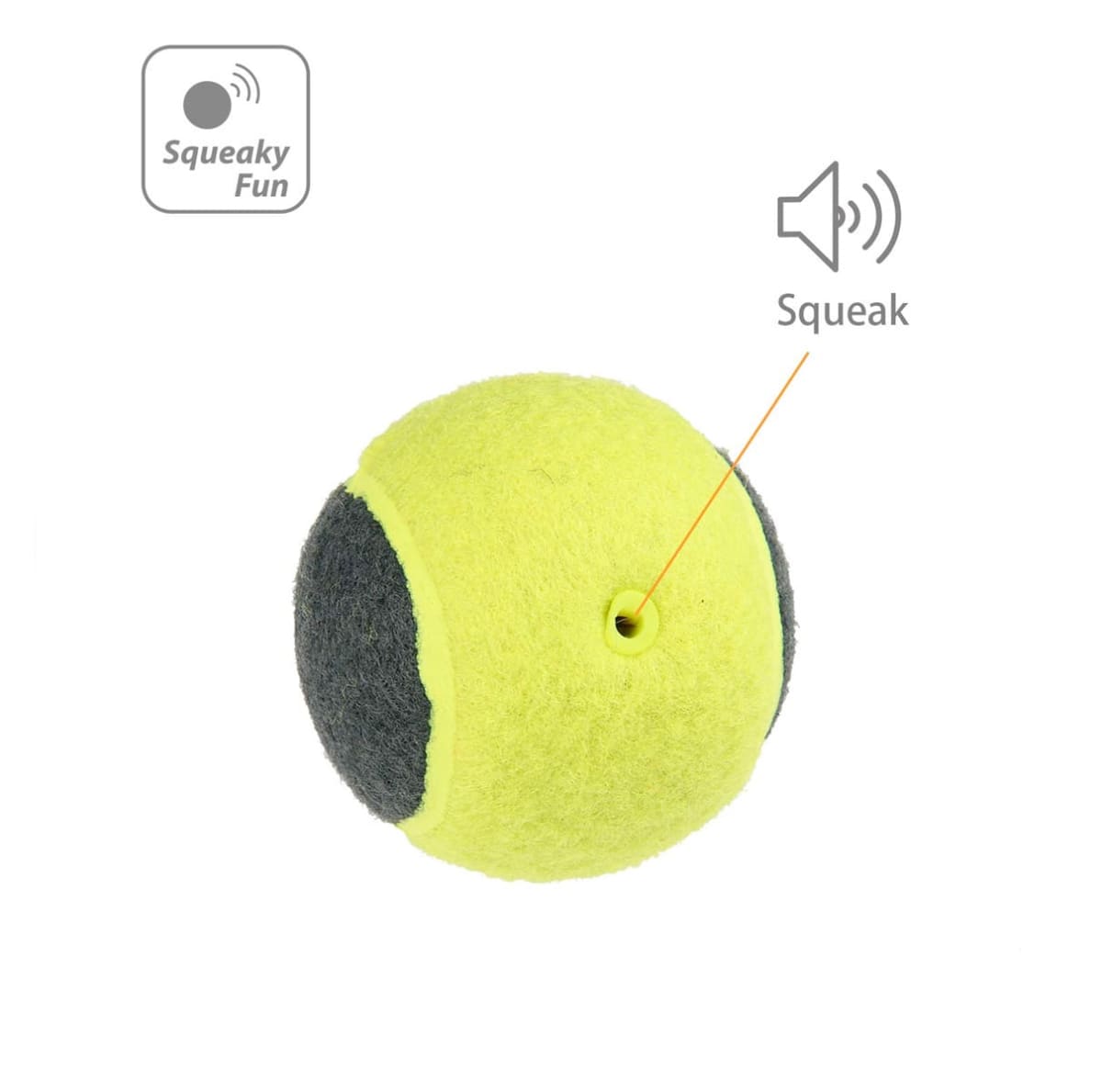 Skipdawg Pelota de tennis para perro Talla M 4 unidades4