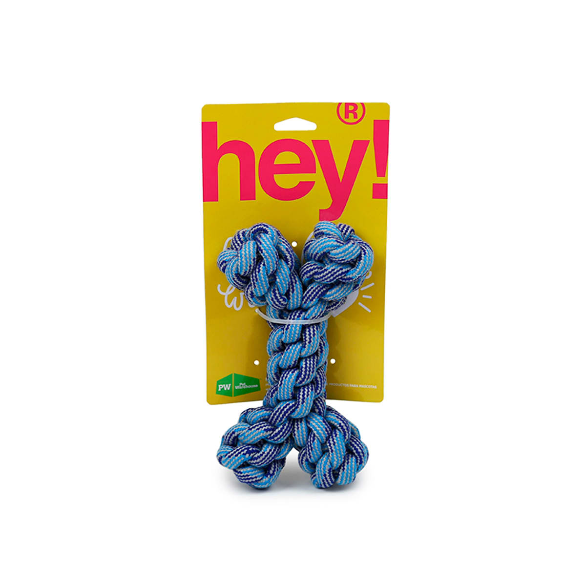 Juguete para perro hey! Hueso de cuerda azul XL 1