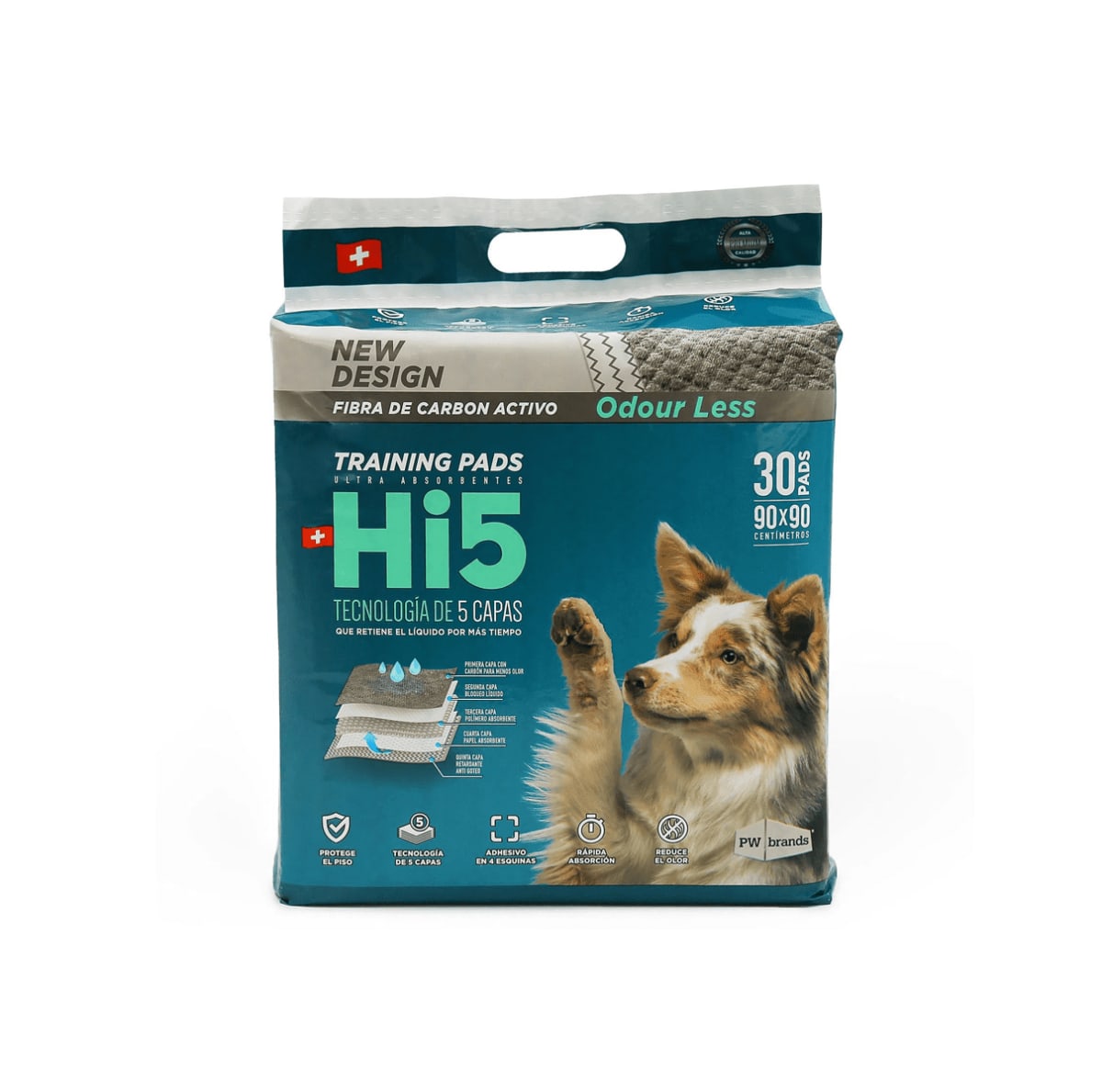 Sabanillas de entrenamiento Hi5 90x90 con carbón activado 1