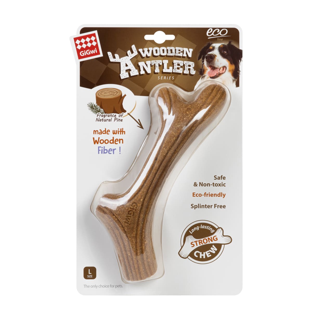 GiGwi Wooden Antler Dog Chew Tipo Tronco5