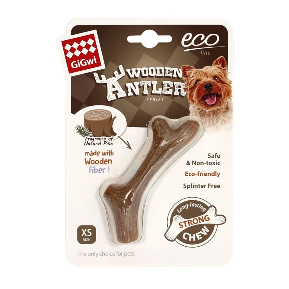GiGwi Wooden Antler Dog Chew Tipo Tronco2