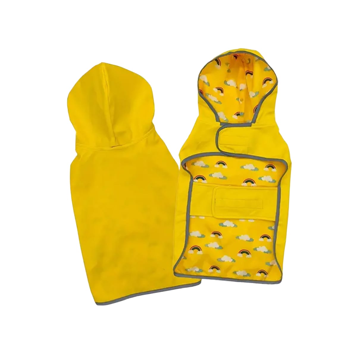 Impermeable reversible para perro color amarillo Pets Tale 1