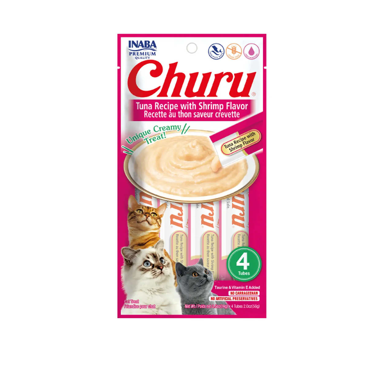 Churu sabor atún con camarón para gatos 1