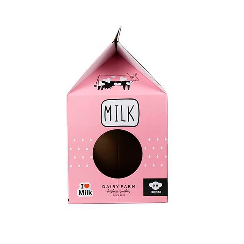 BRNX Casa para gatos maxi diseño caja de leche rosado4