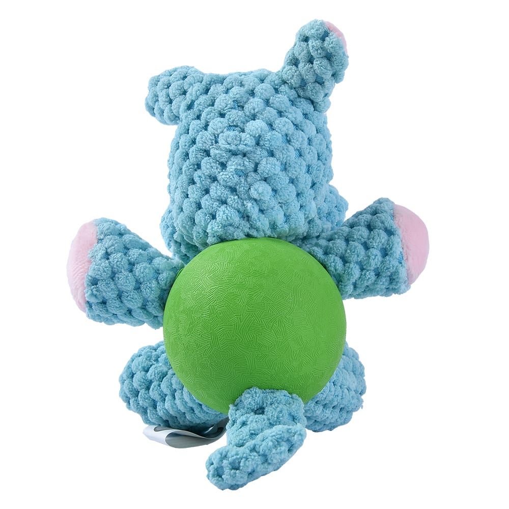 Juguete Mascan peluche plush con pelota hipopótamo para perros3