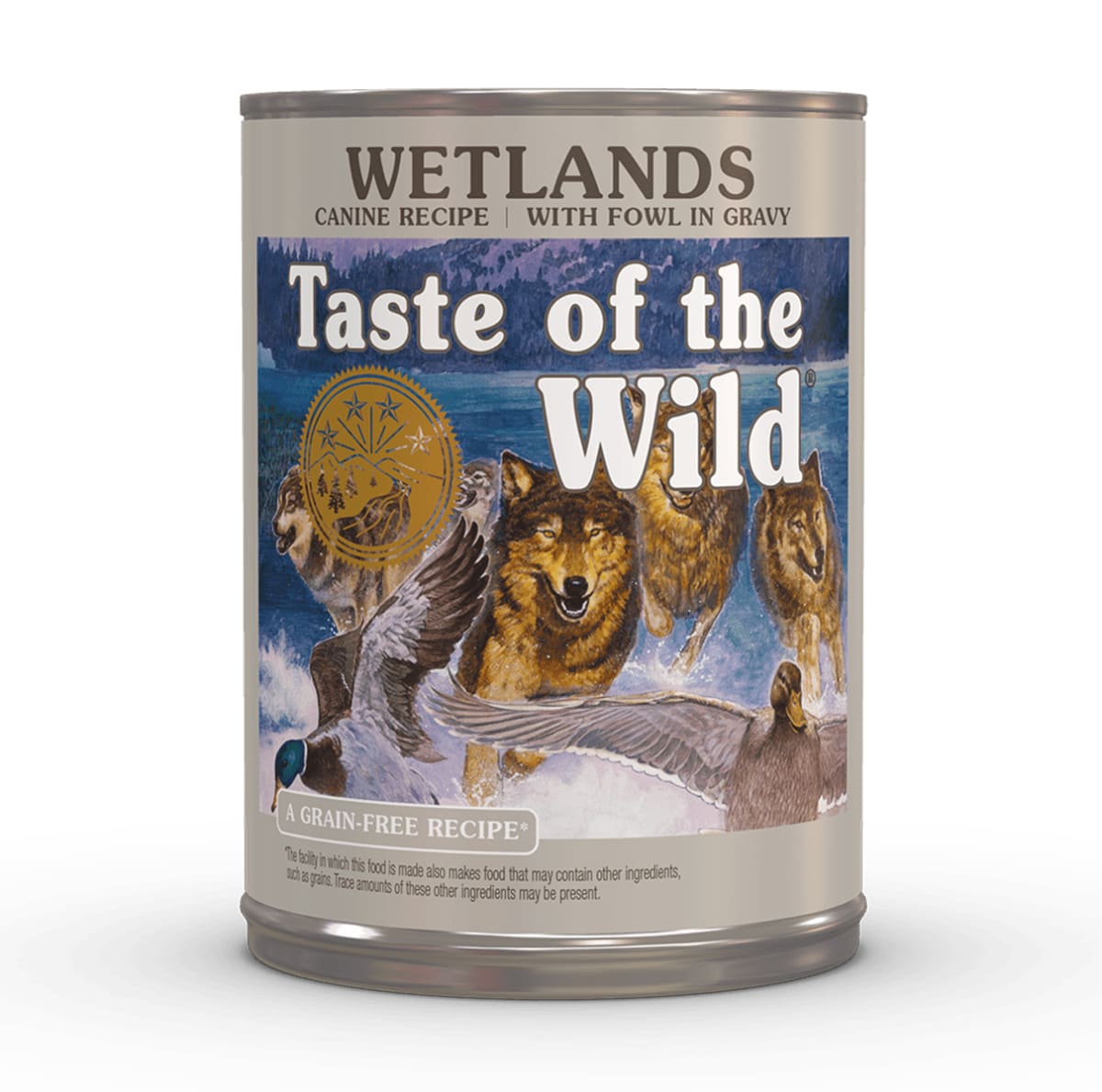 Lata Taste of the Wild Wetlands Canine Aves en Salsa 1