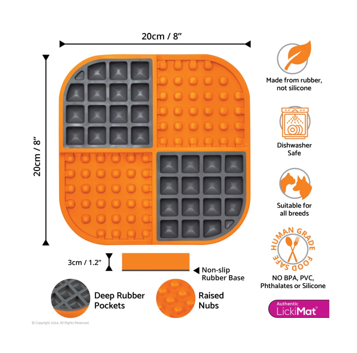 LickiMat SLOMO Orange para perros color naranjo3