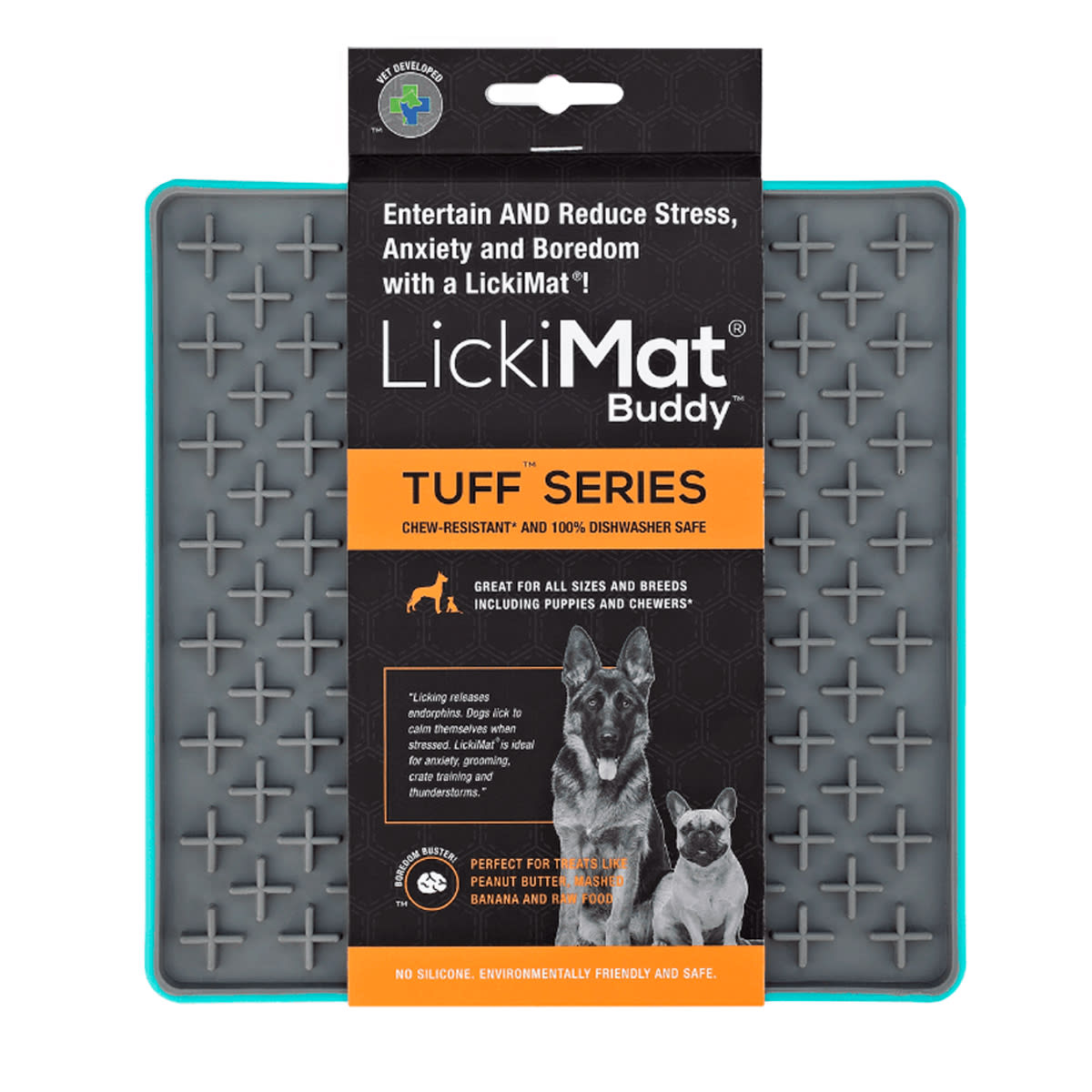LickiMat Tuff Buddy turquesa para perros 1