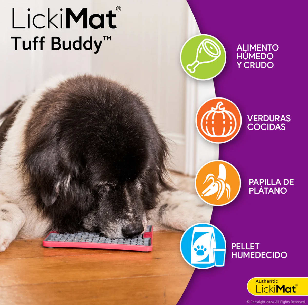 LickiMat Playdate Tuff Red para perros color rojo2