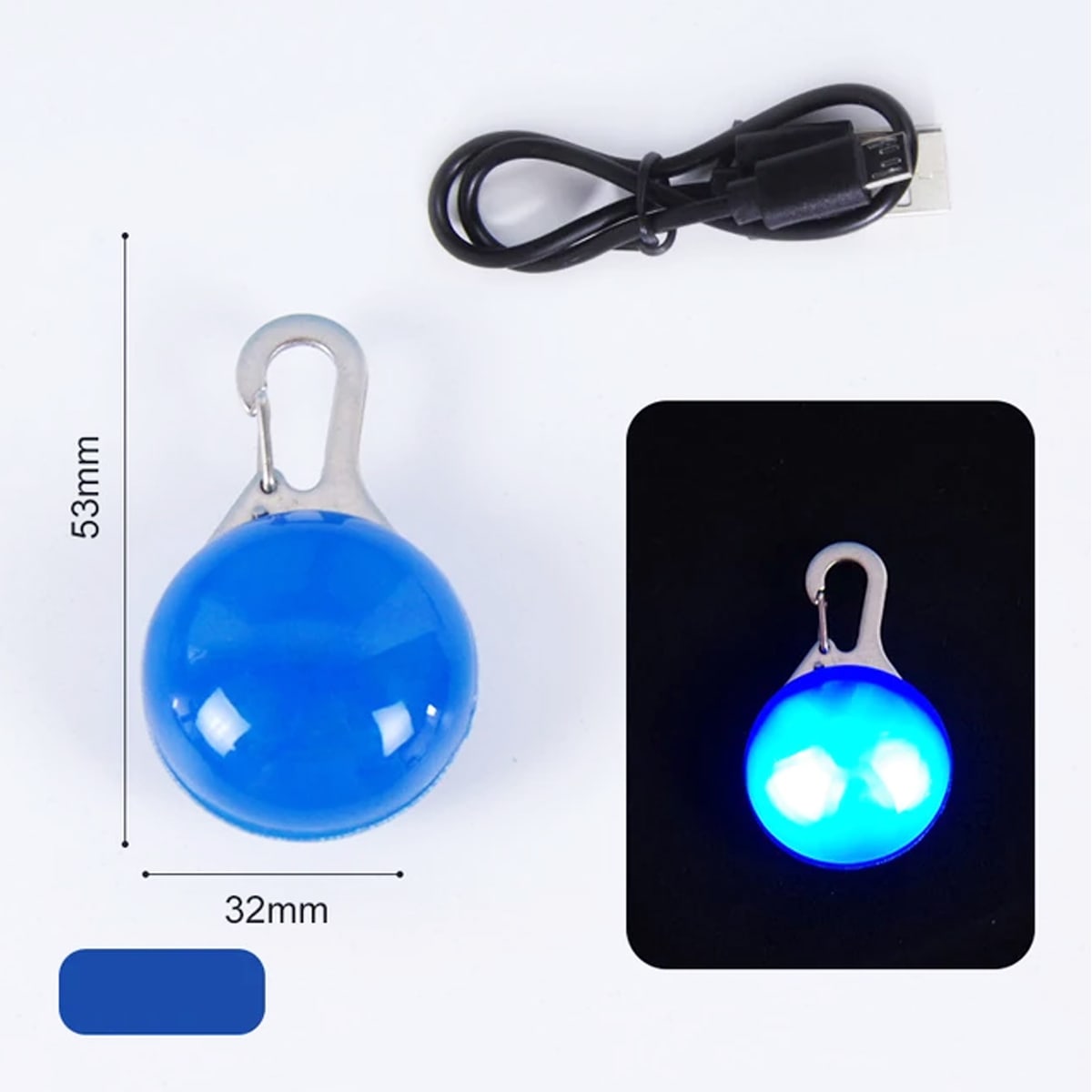 Luz Led Colgante Azul recargable con USB 1