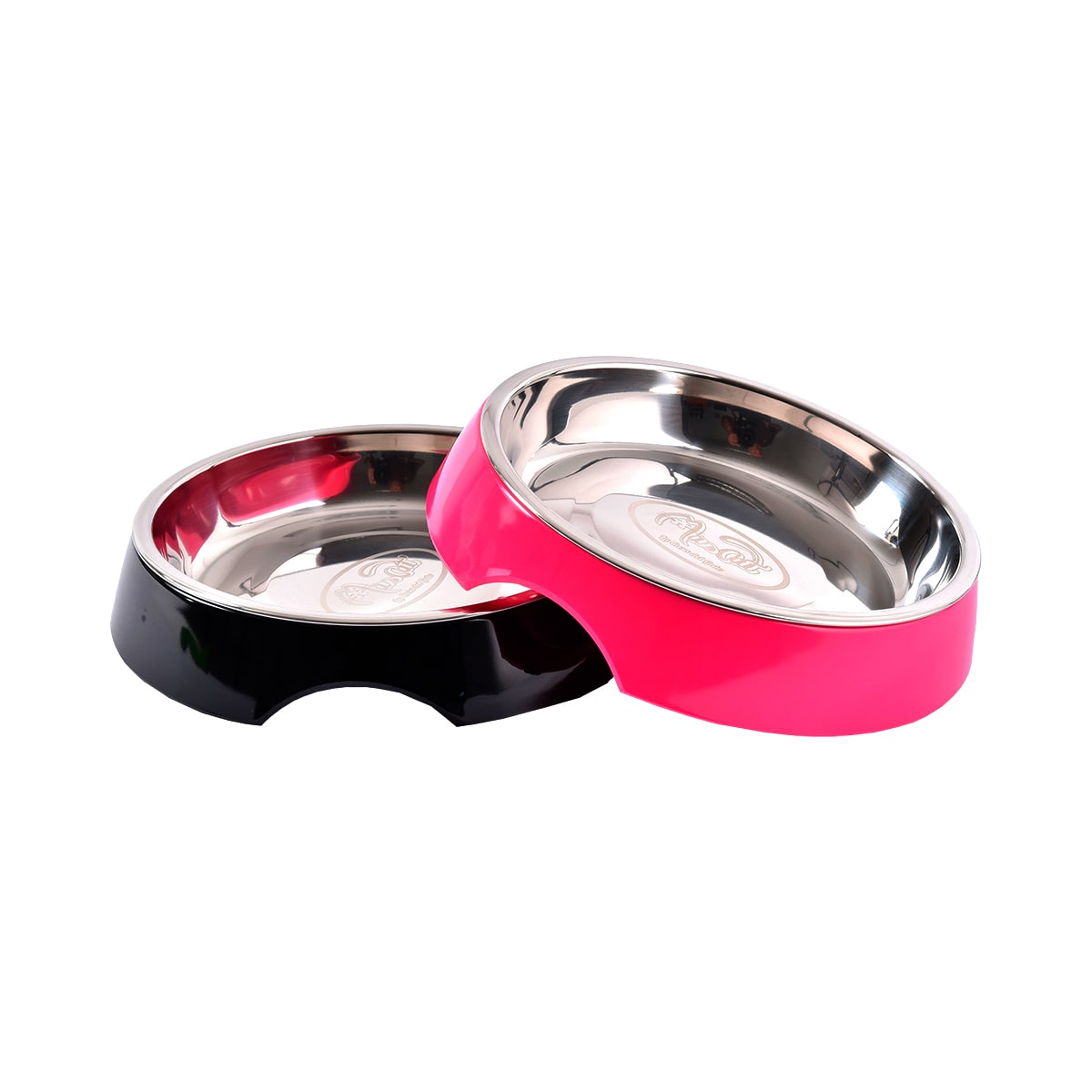 Plato Mascan bajo anti estrés color fucsia para gatos2