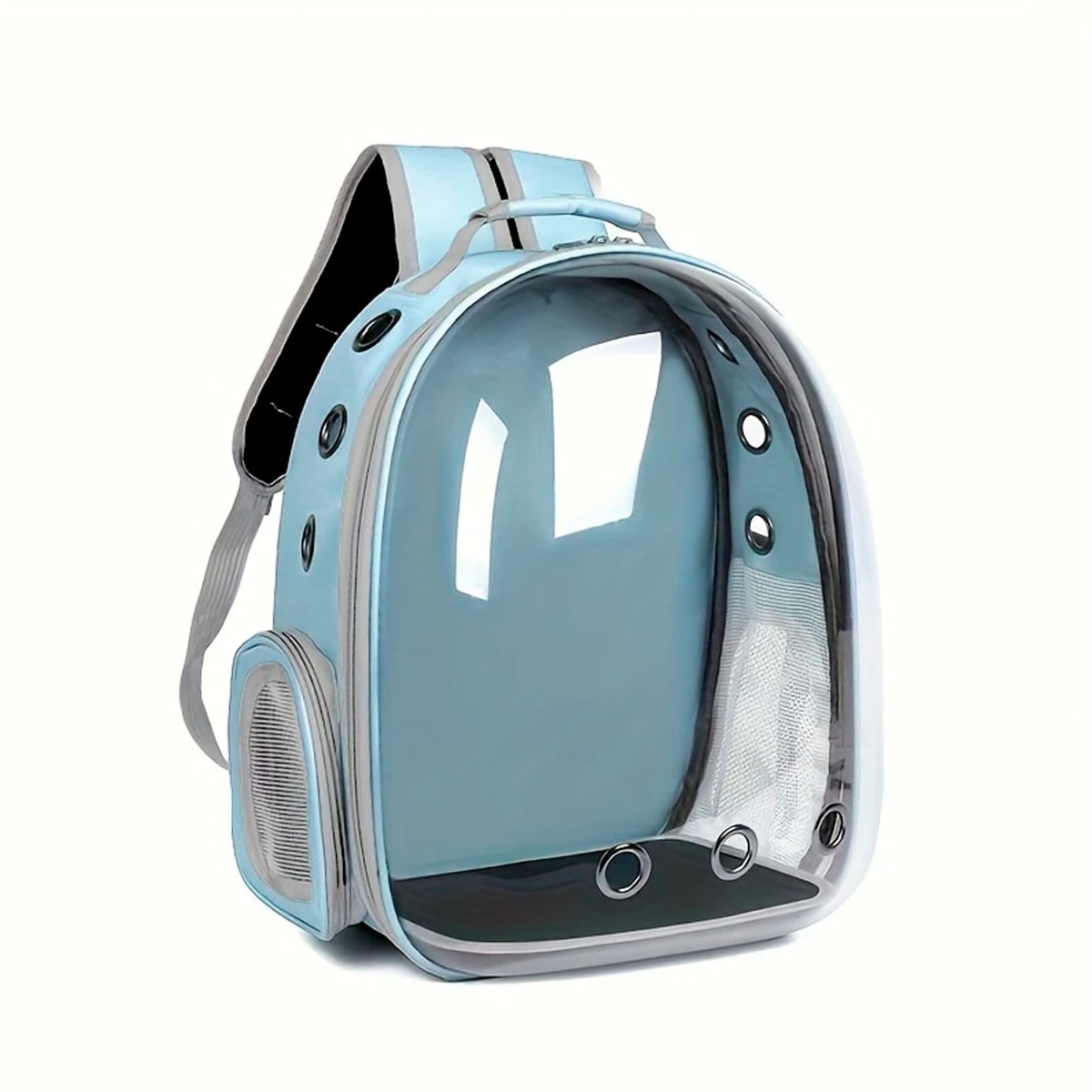 Mochila de trasporte para gatos o perros pequeños de hasta 5kg celeste 1