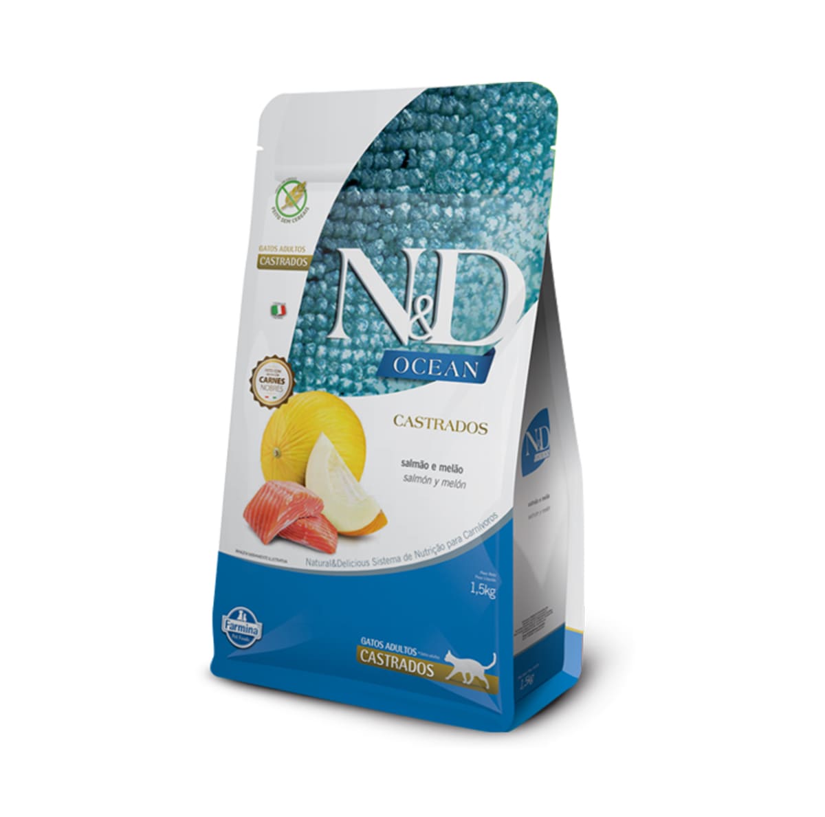 N&D Ocean Gato adulto castrado de salmón y melón libre de granos 1