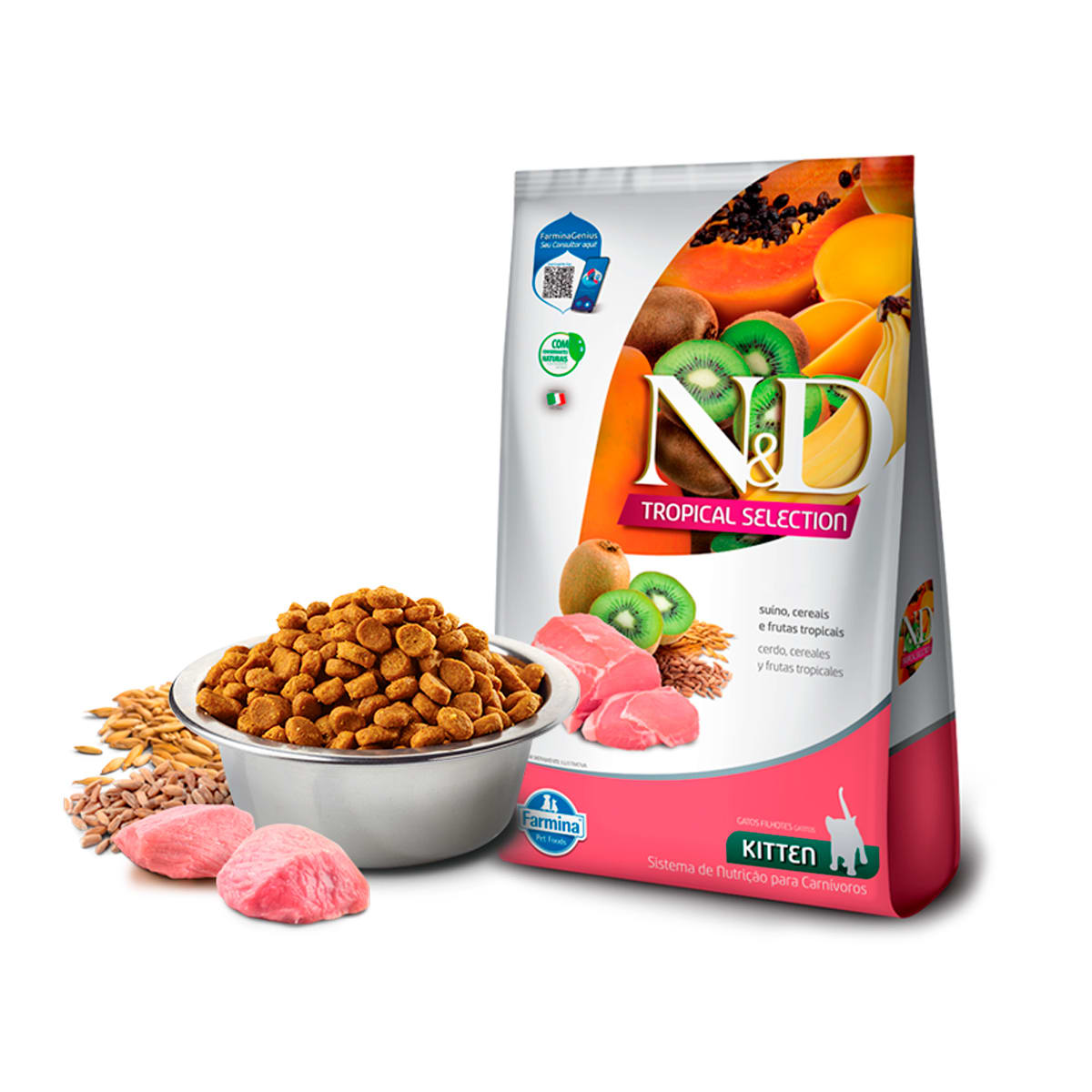 N&D Tropical Kitten Cerdo, cereales y frutas tropicales 7kg2