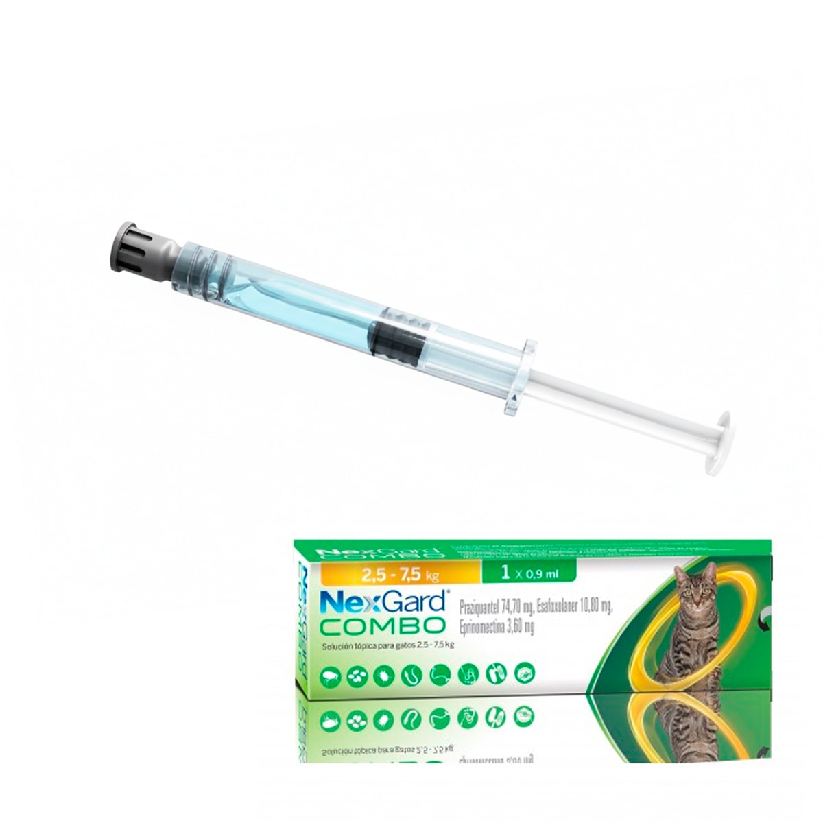 NexGard Combo antiparasitario para gatos de 2.5 - 7.5 kg2