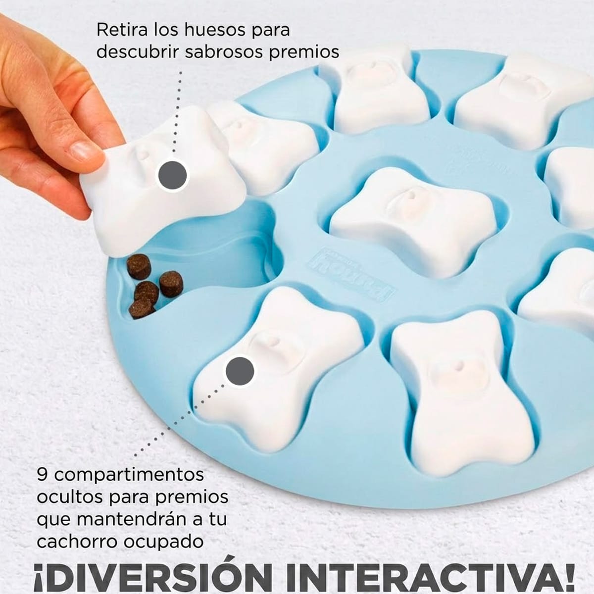 Juguete interactivo para perro Puzzle Smart Nivel 1 color azul de Nina Ottosson3