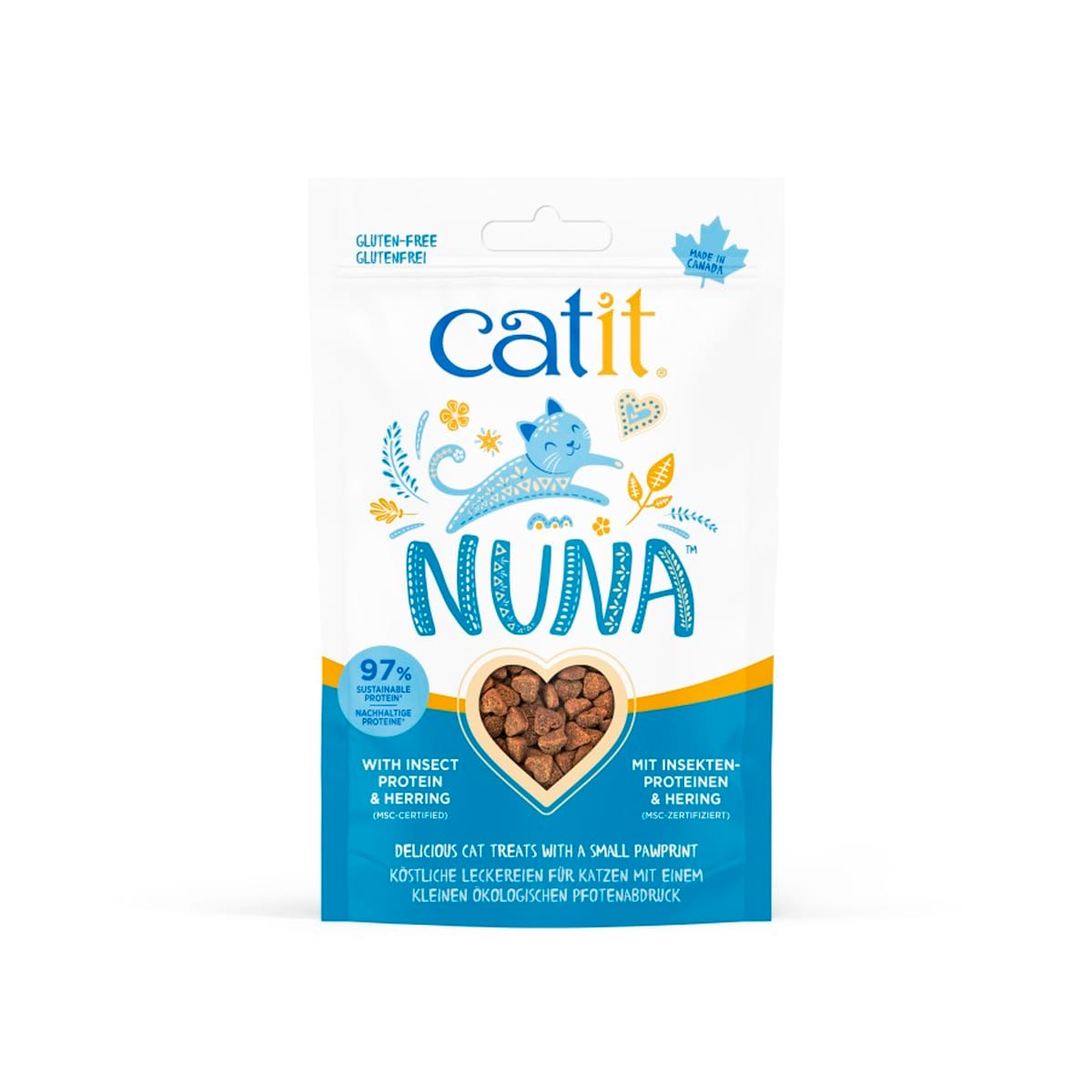 Catit Nuna snack con proteína de arenque e insecto 60 gr 1