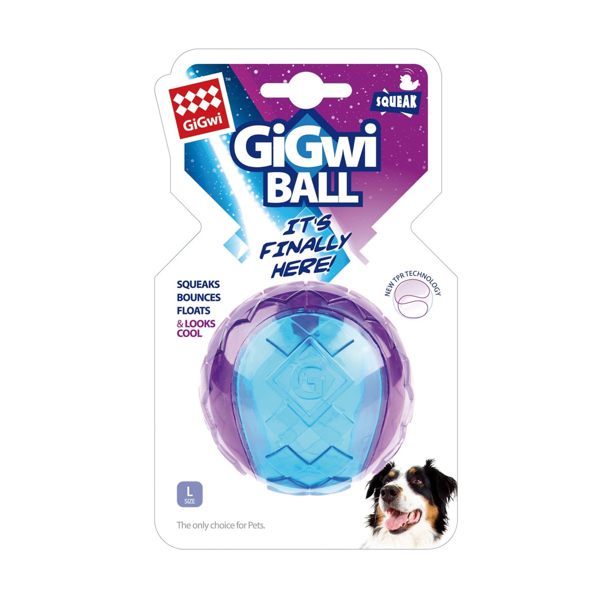Juguete GiGwi Pelota Squeaker transparente 1
