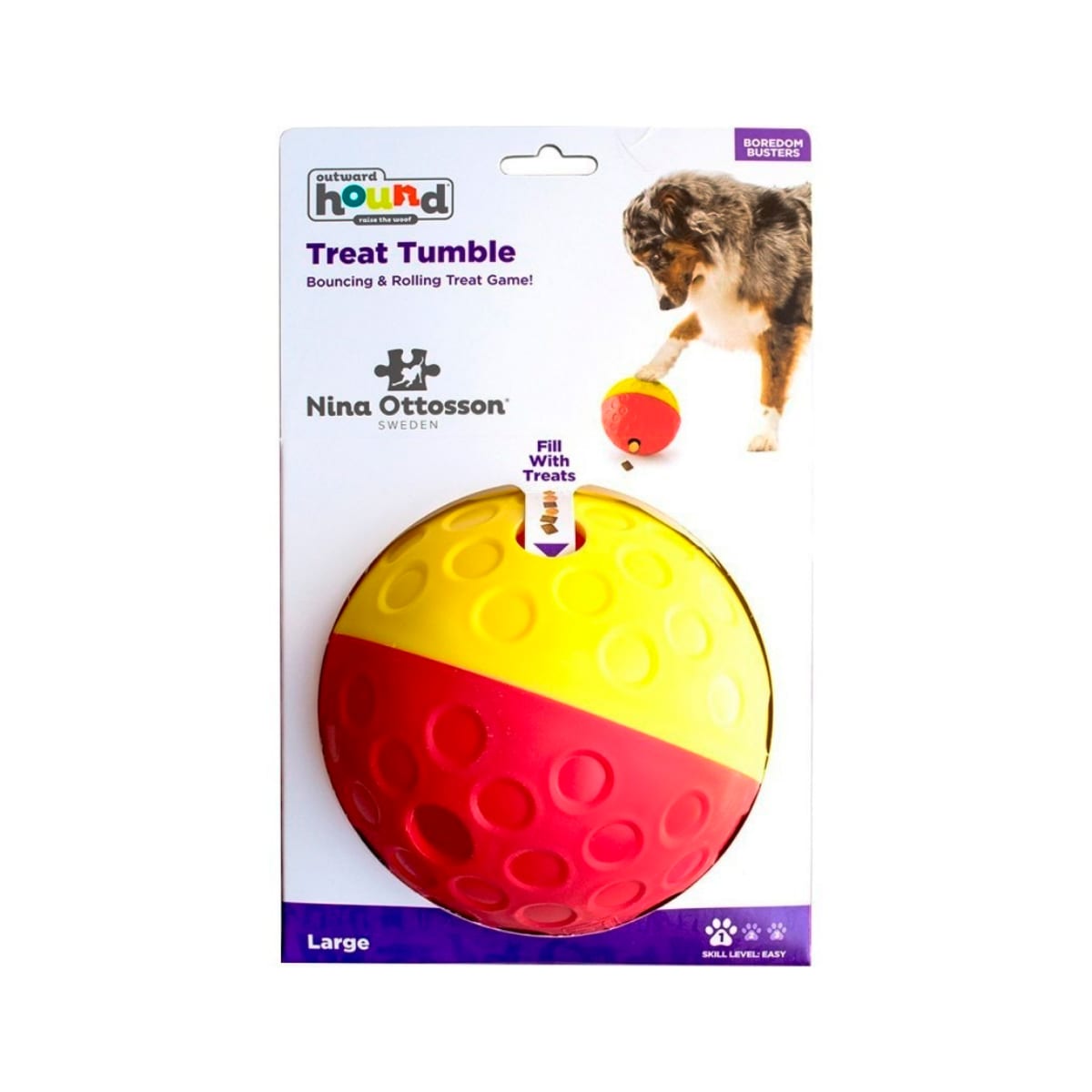 Juguete interactivo para perro Dispensador Large Nivel 1 de Nina Ottosson3