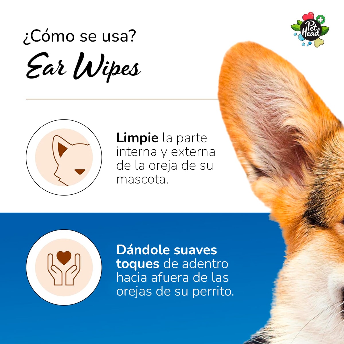 Pet Head Health toallitas húmedas para limpieza de oídos 30 unidades3