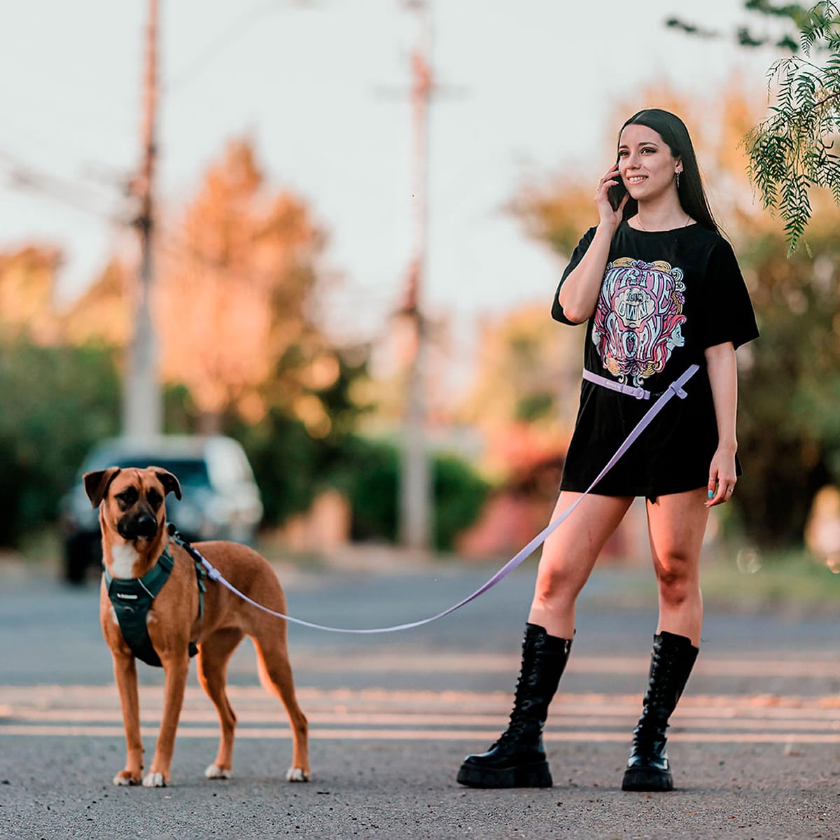 Correa manos libres de Petlounge color lila2