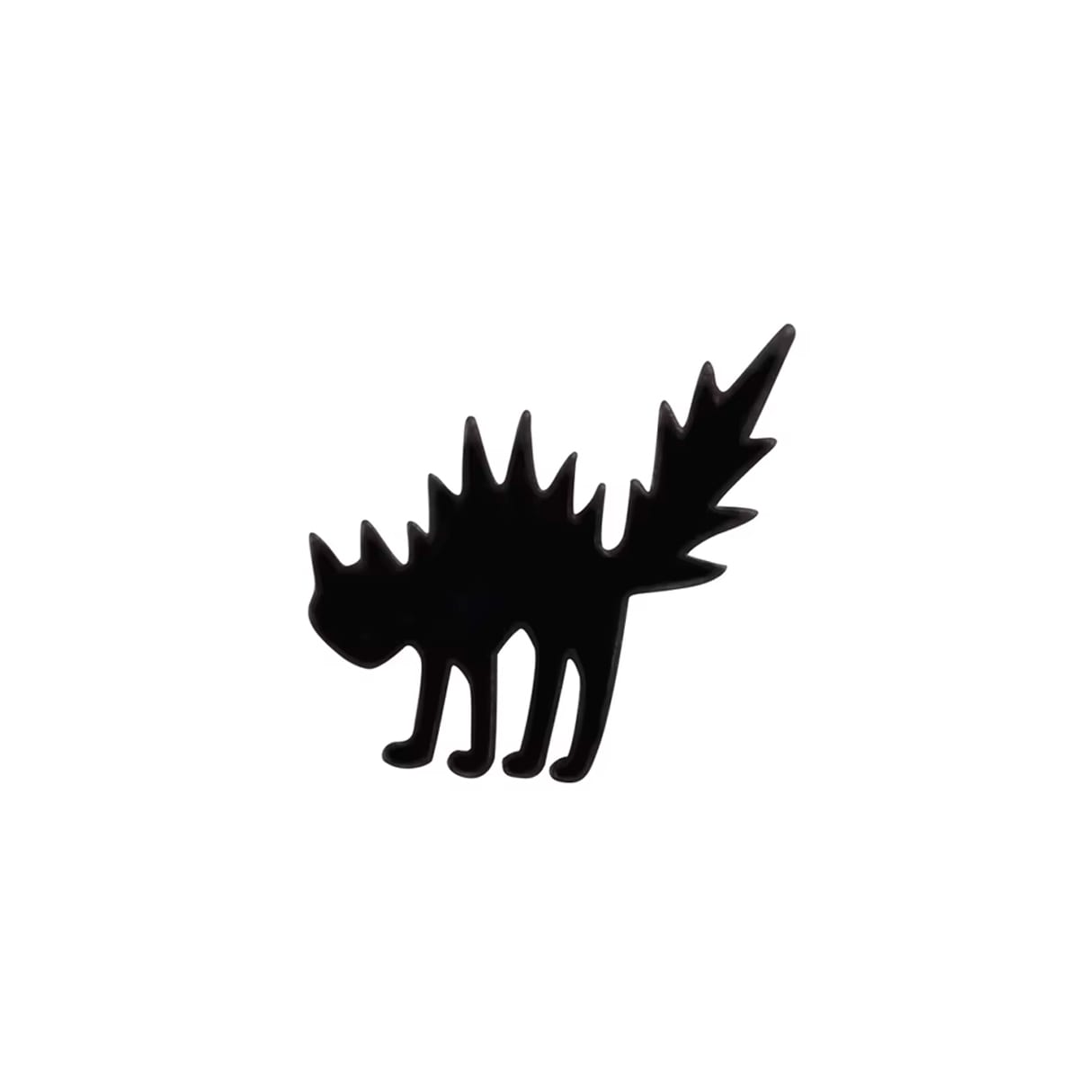 Pin esmaltado diseño silueta de gatito negro halloween 1