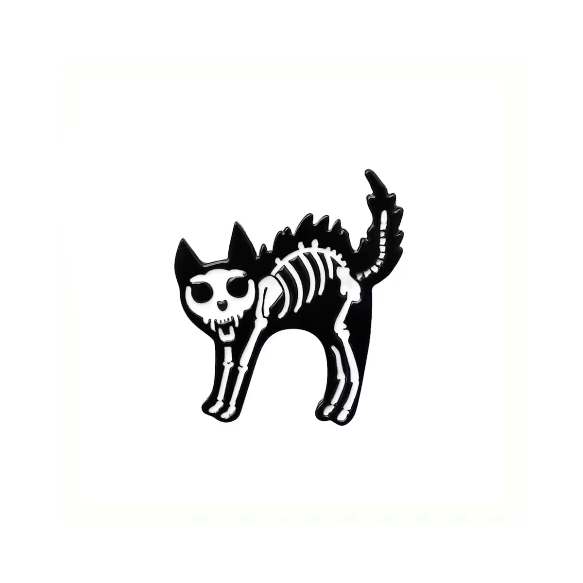 Pin esmaltado diseño de gatito calaverita encrespada 1