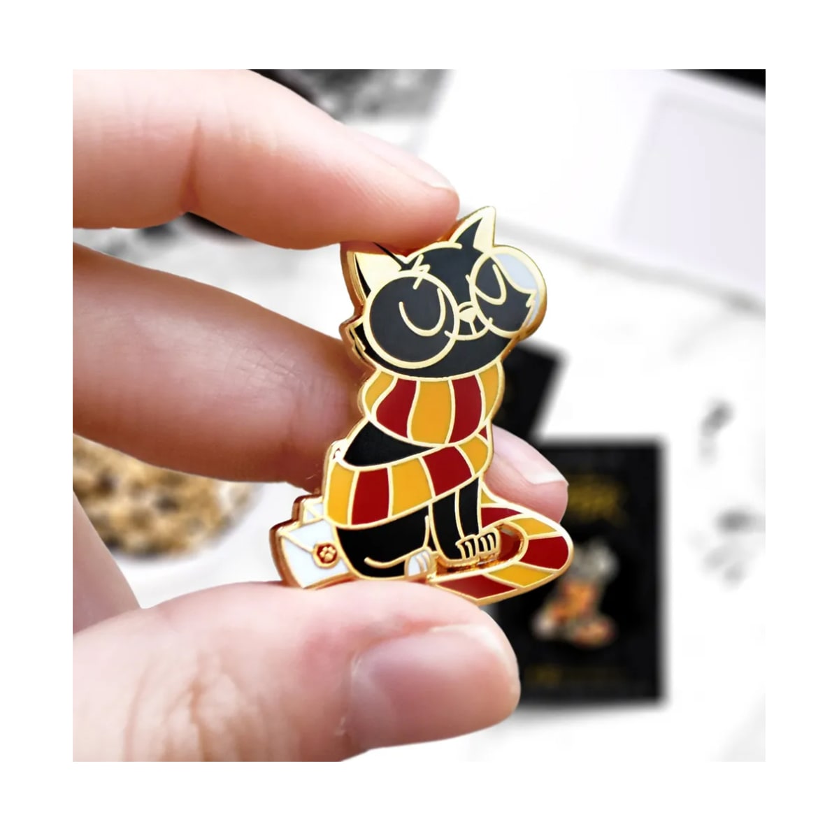 Pin esmaltado diseño de gato Potter 1