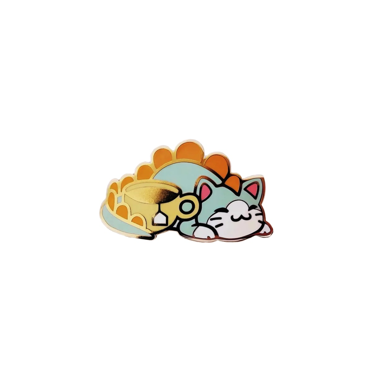 Pin esmaltado diseño de gatito dragón té 1
