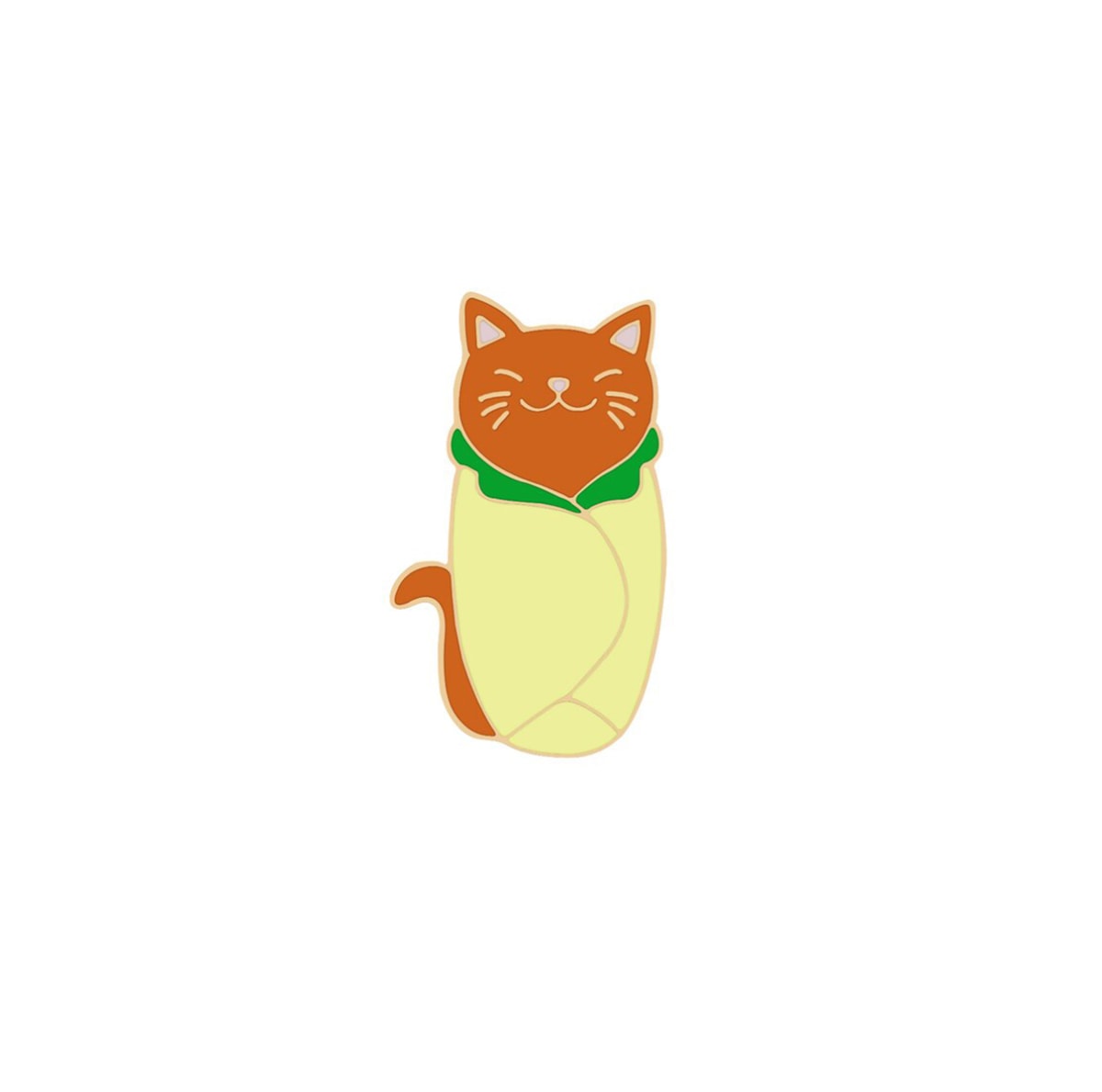 Pin esmaltado diseño de gato taco 1