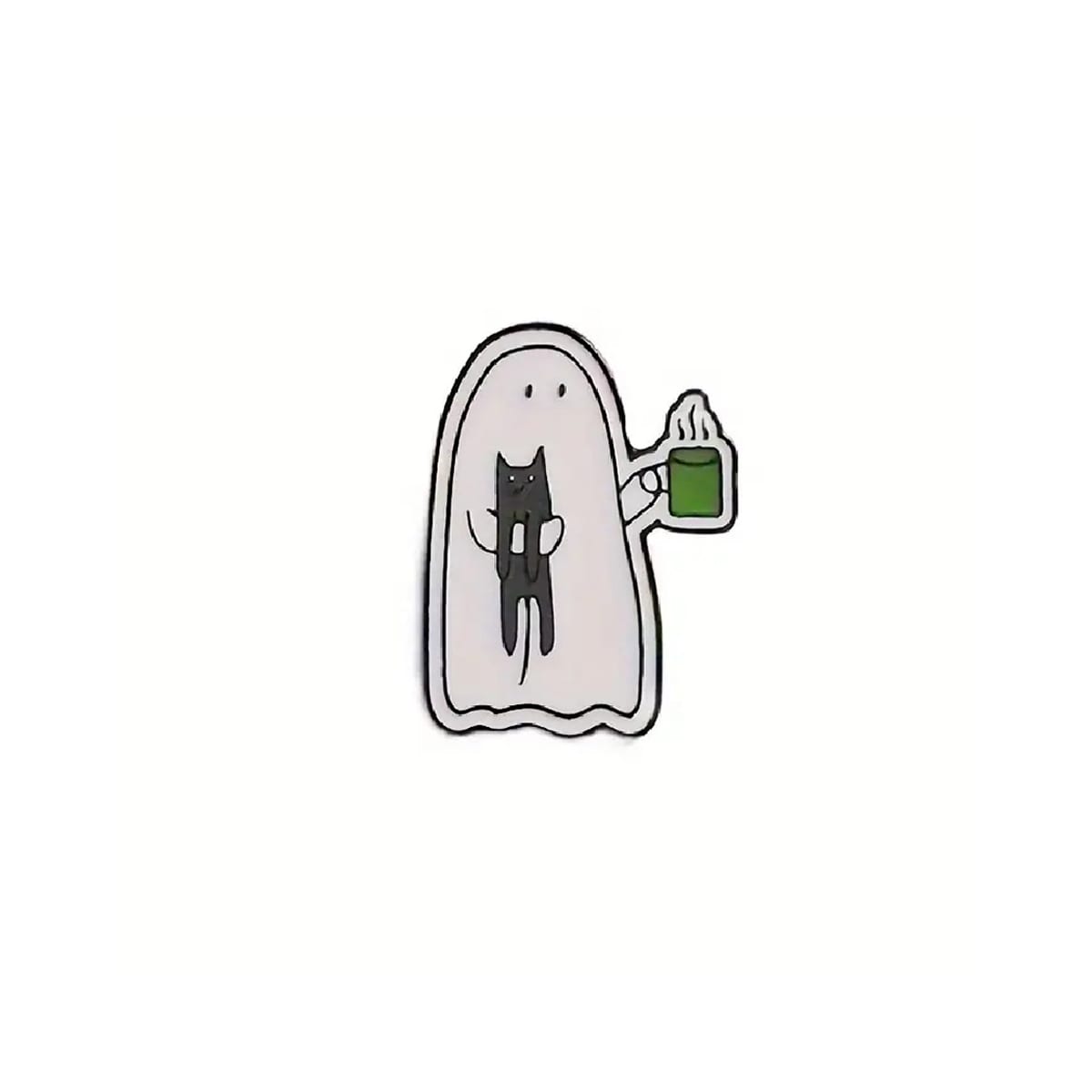 Pin esmaltado diseño de gato Fantasma gatero 1
