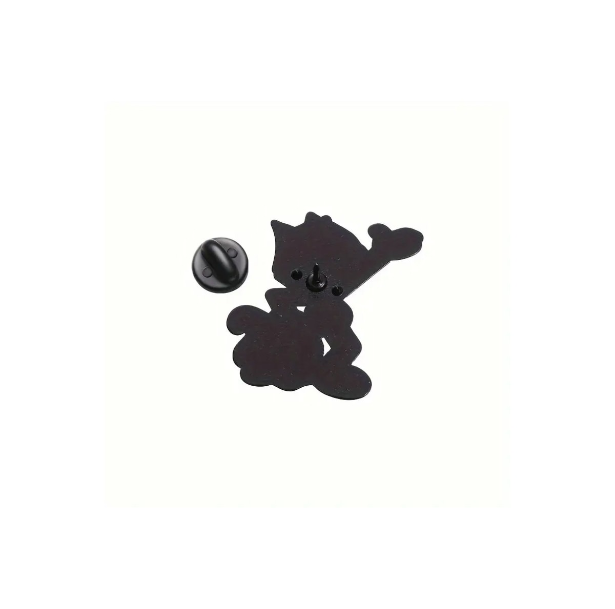 Pin esmaltado diseño del gato Felix con maletín amarillo2