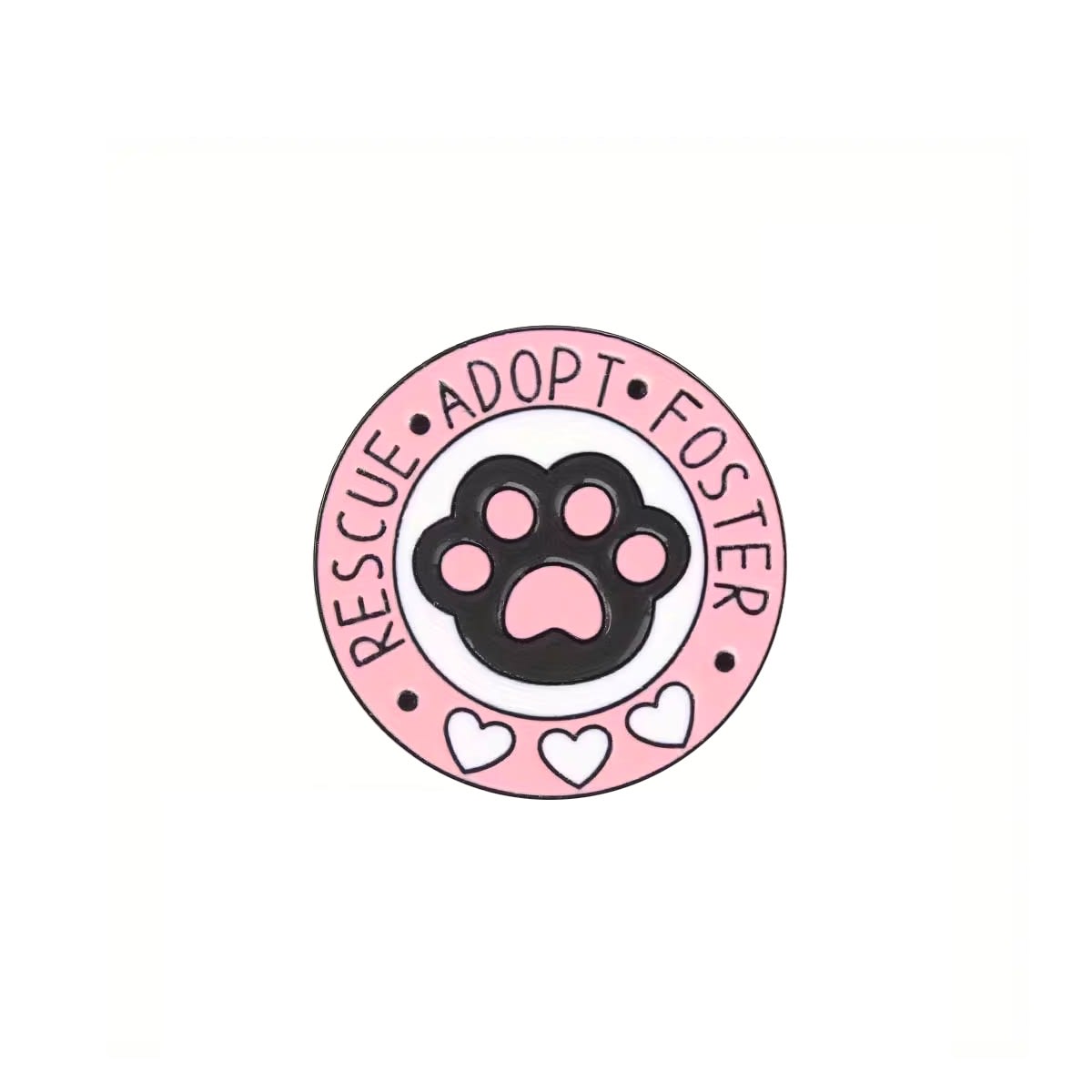 Pin esmaltado diseño de patita de gato con mensaje 