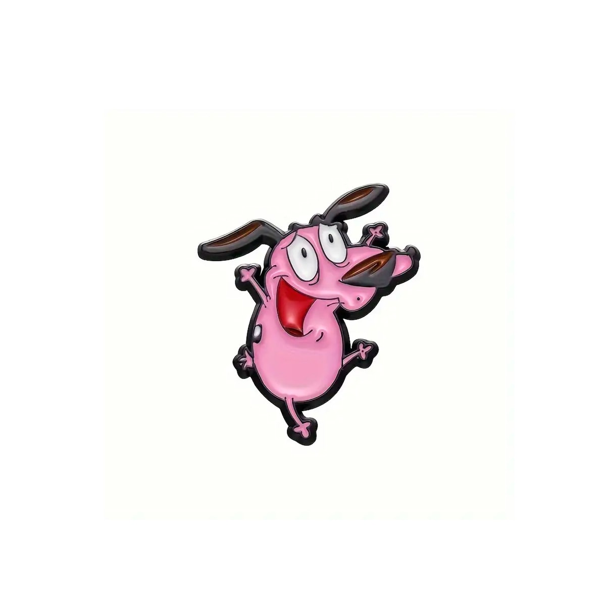 Pin esmaltado diseño del perro coraje 1