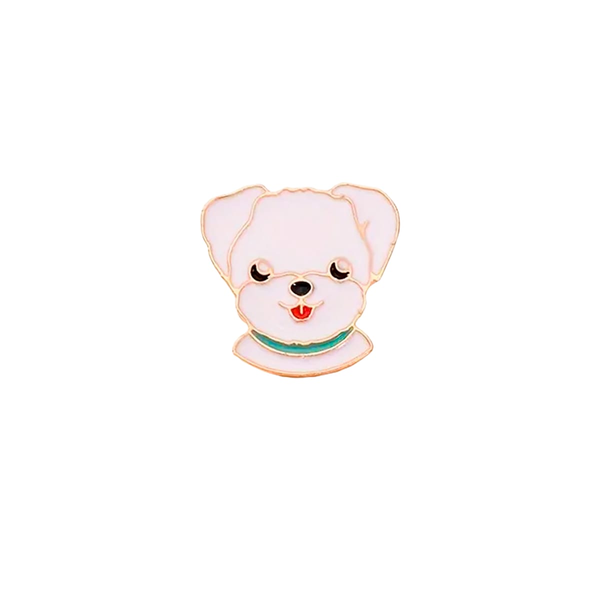 Pin esmaltado diseño de perro maltés 1