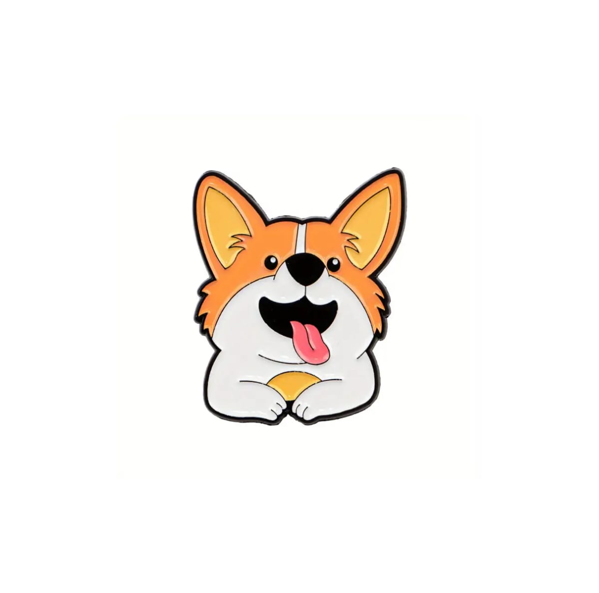 Pin esmaltado diseño de perrito corgi alegre 1