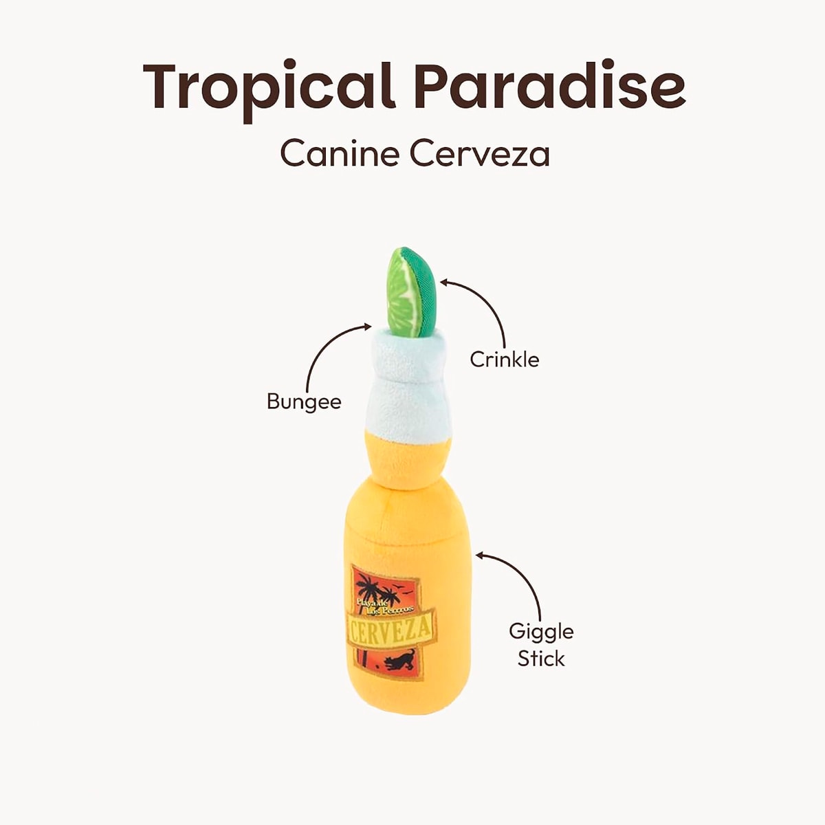 Juguete Play Pet Tropical Paradise Canine Cerveza para perros3