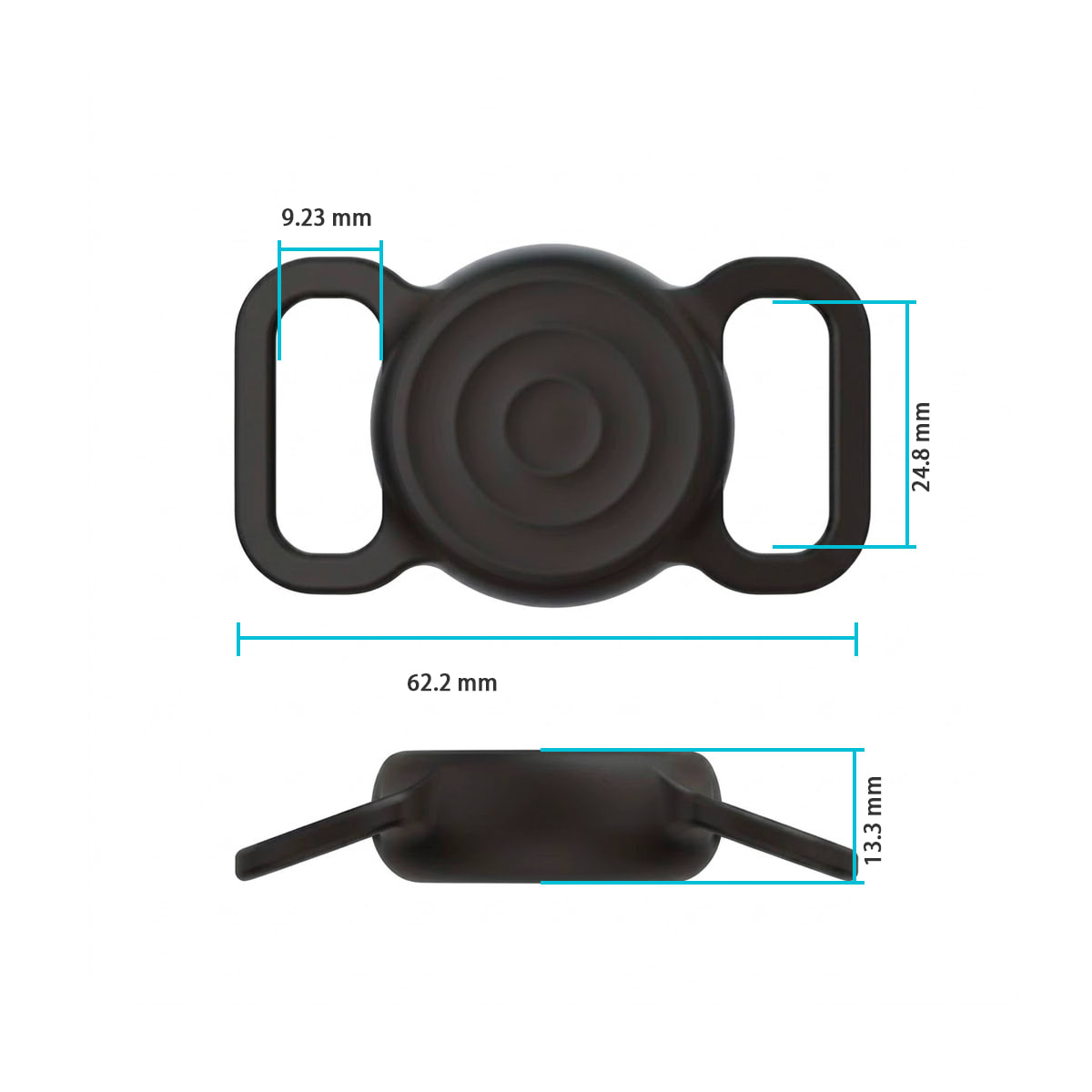 Funda protectora para Airtag para collar de perro y gato color rosado3