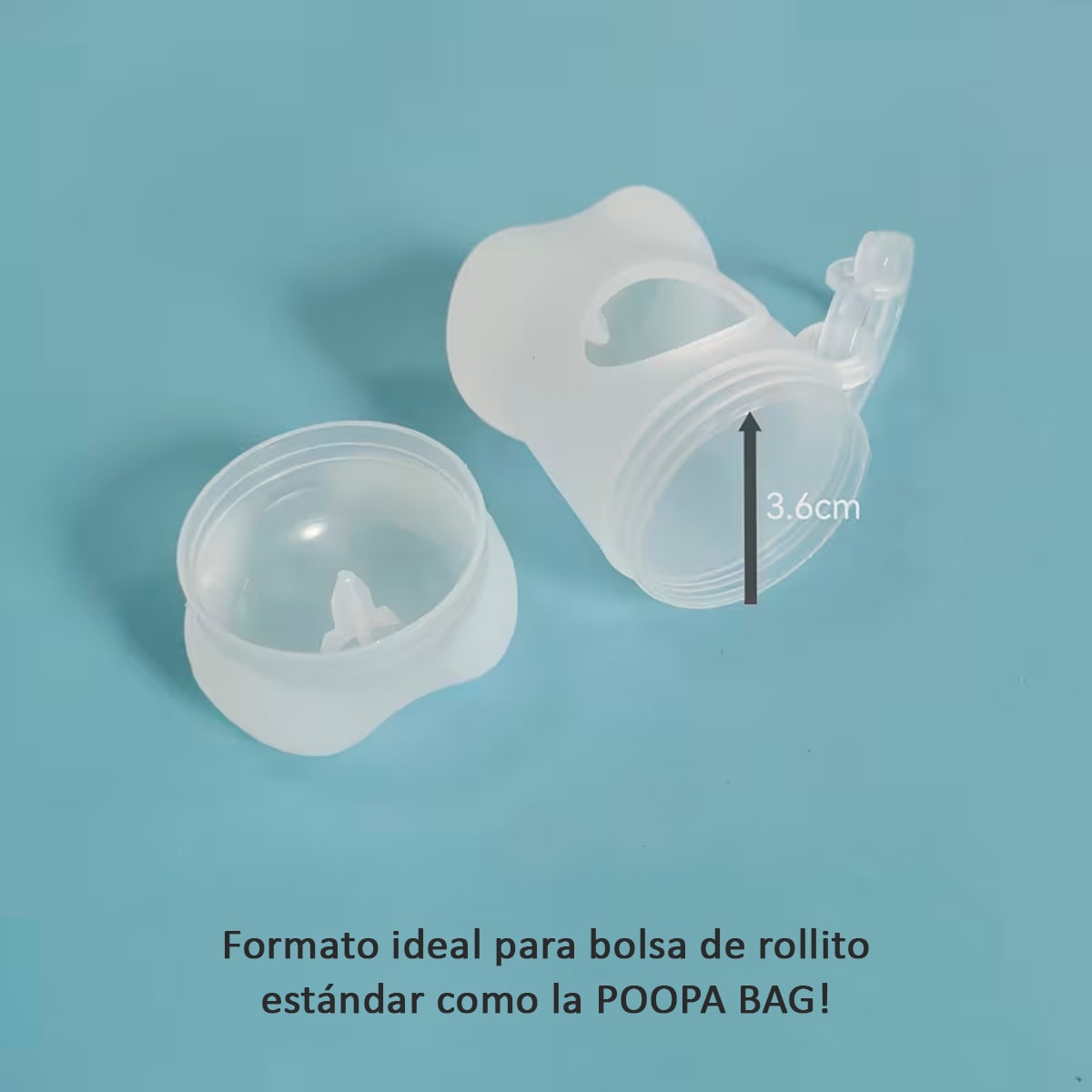 Dispensador de bolsas forma de huesito transparente3