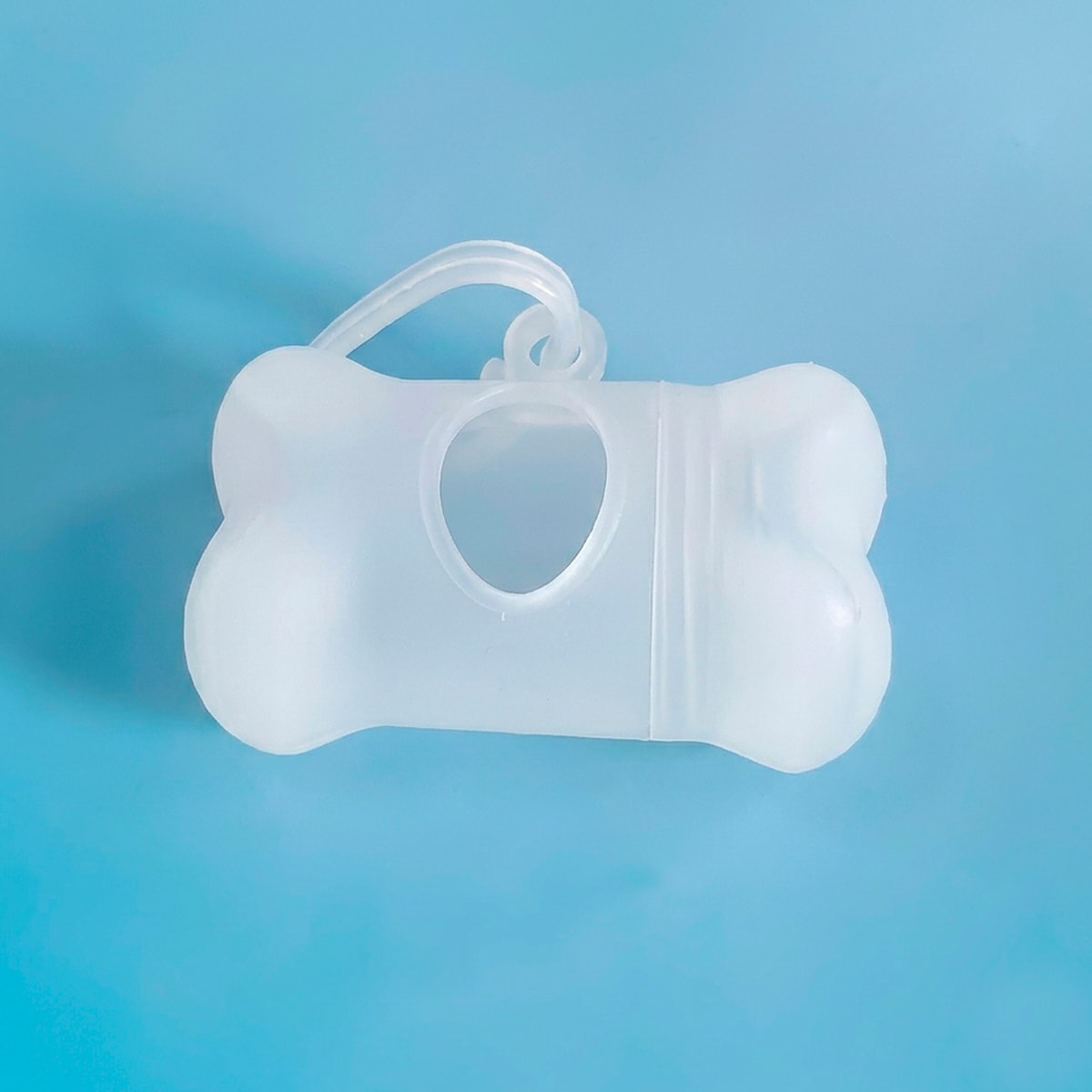 Dispensador de bolsas forma de huesito transparente 1