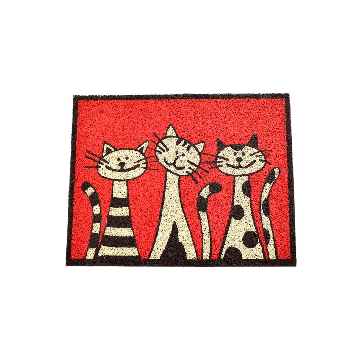 Alfombra rectangular para salida de baño Pets diseño Gatos rojos 40 x 60cm 1