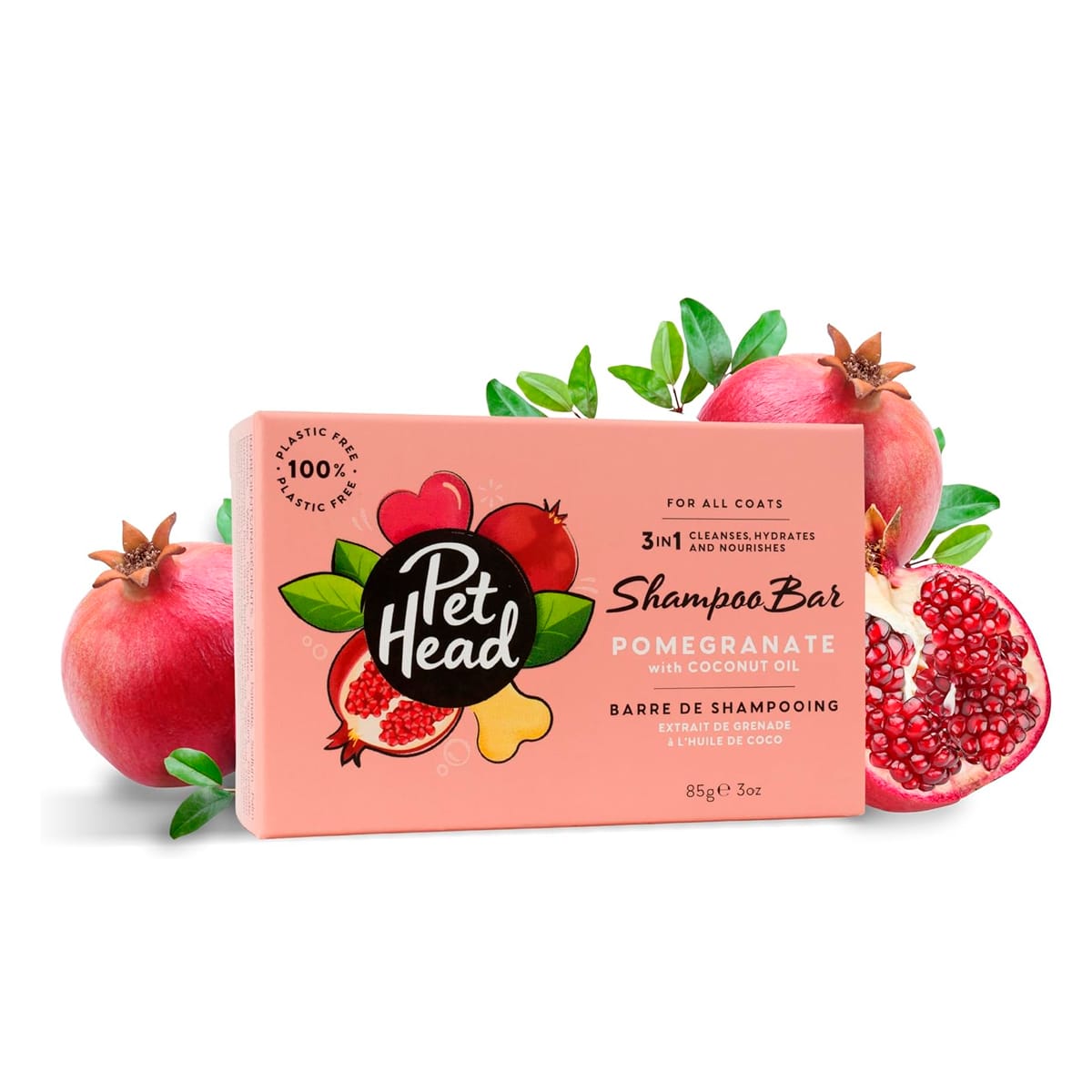 Pet Head Shampoo en Barra de Granada y Aceite de Coco 85gr 1