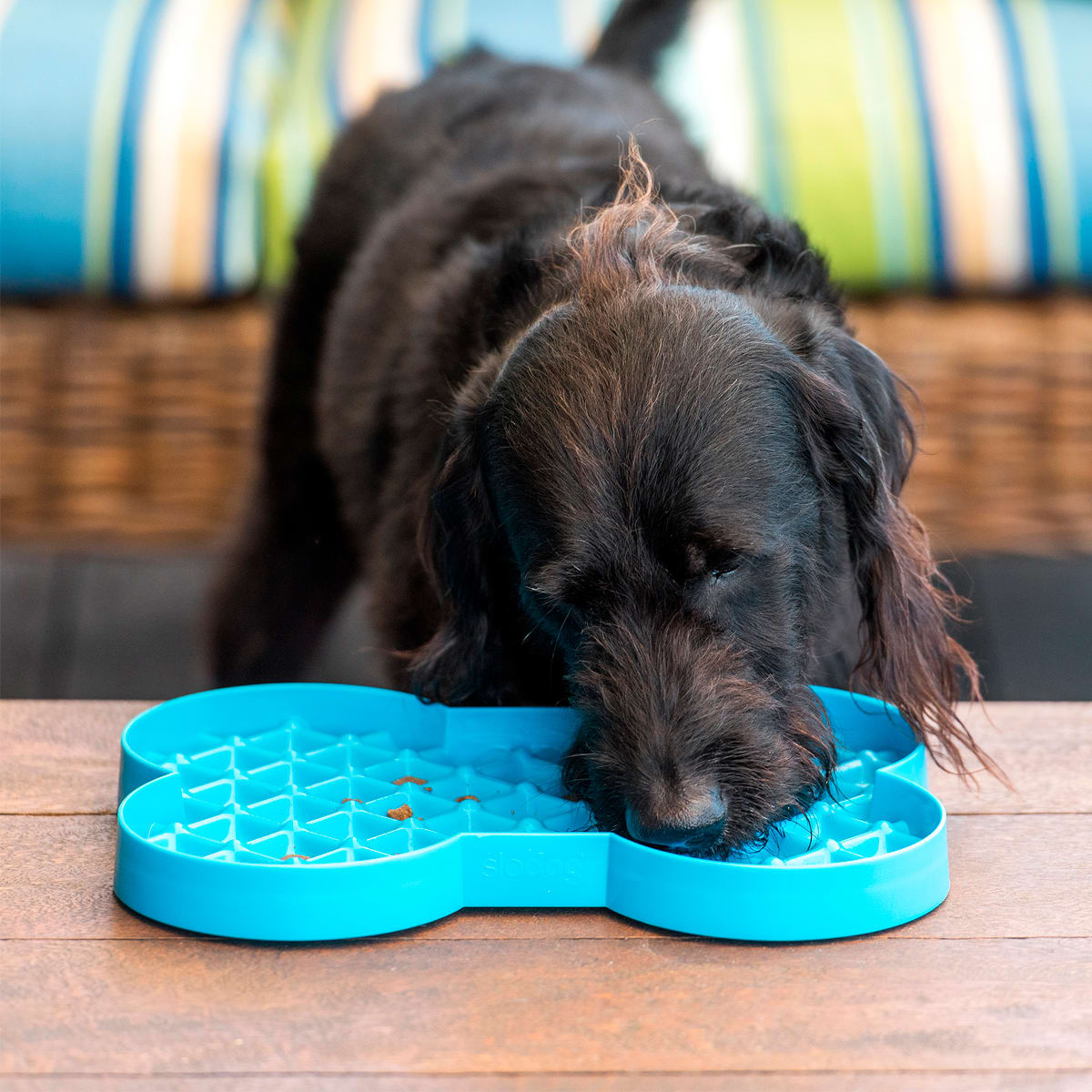 LickiMat Slodog Slow Feeder plato para perros ansiosos color negro3