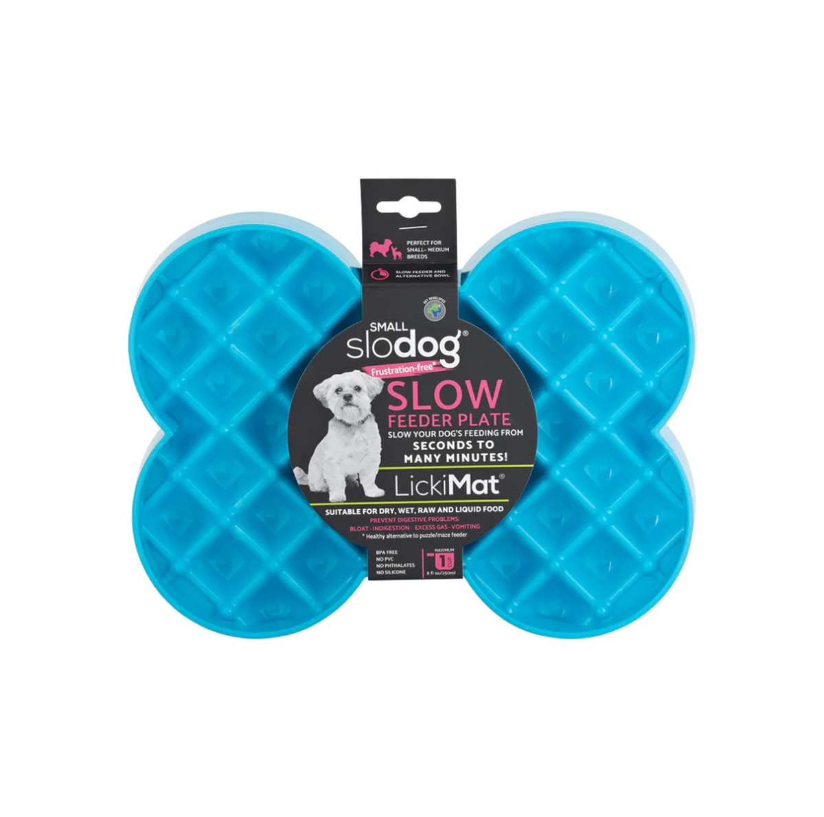 LickiMat Slodog Slow Feeder plato para perros ansiosos color turquesa 1