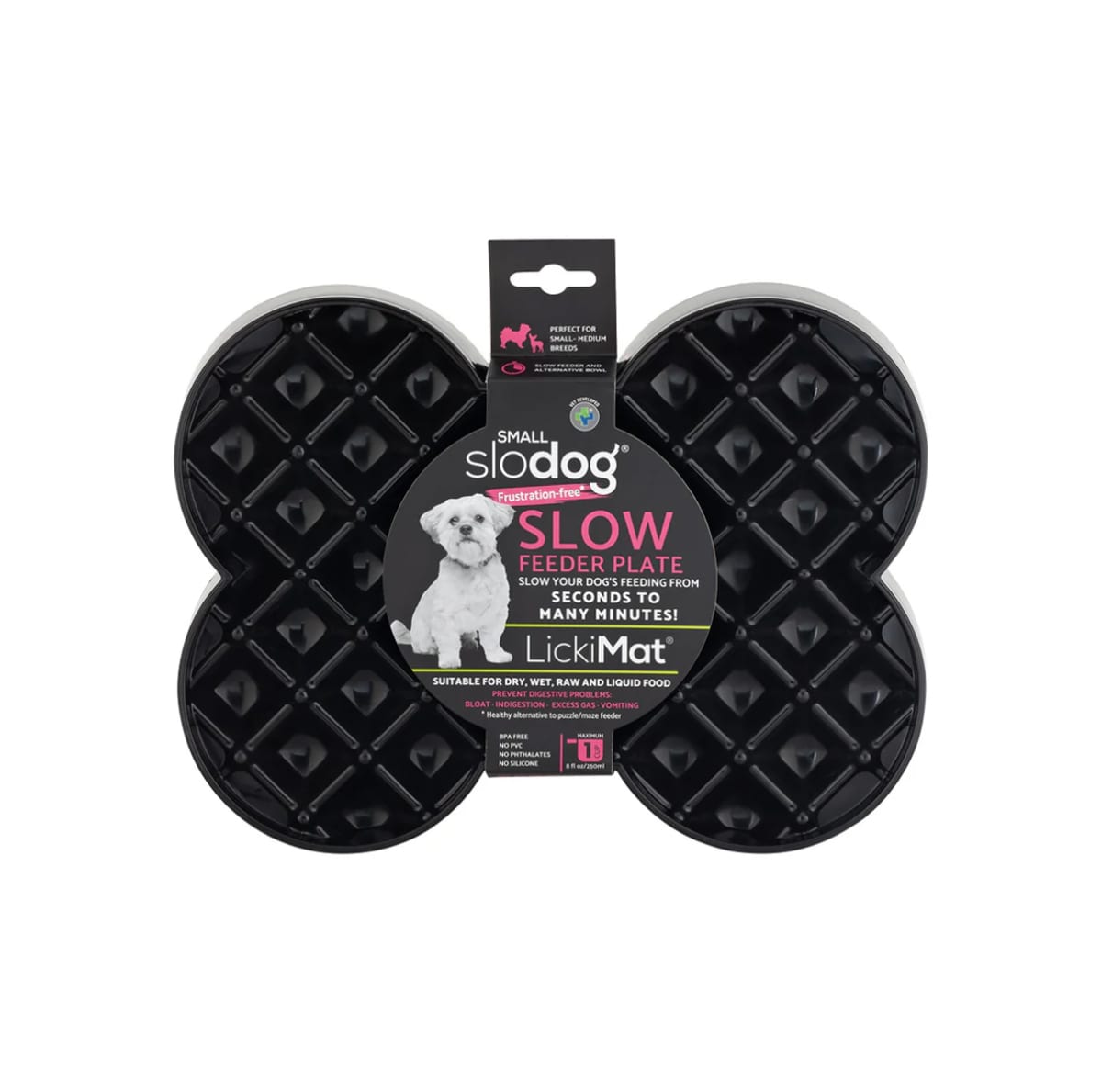 LickiMat Slodog Slow Feeder plato para perros ansiosos color negro 1