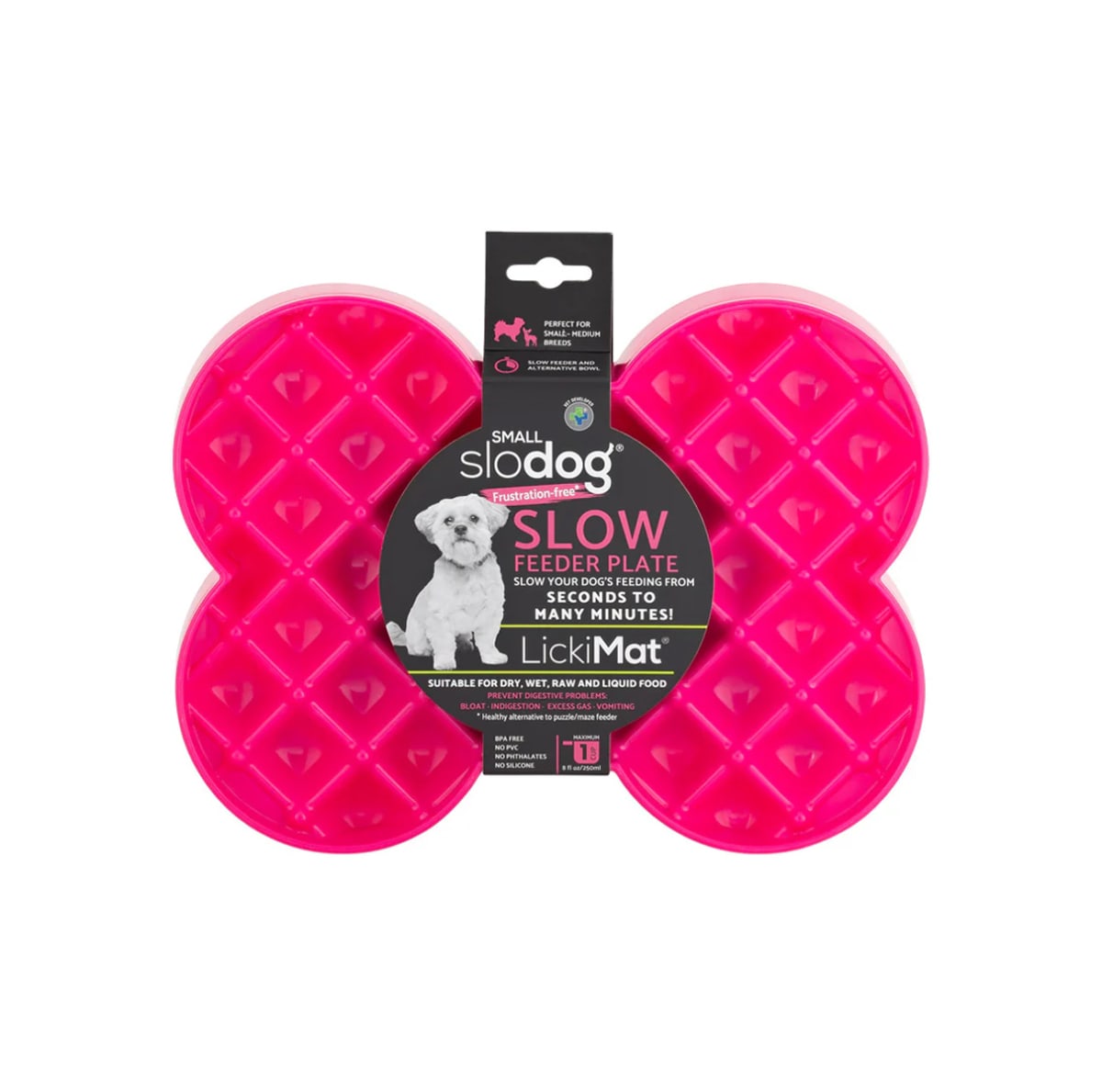 LickiMat Slodog Slow Feeder plato para perros ansiosos color rosado 1