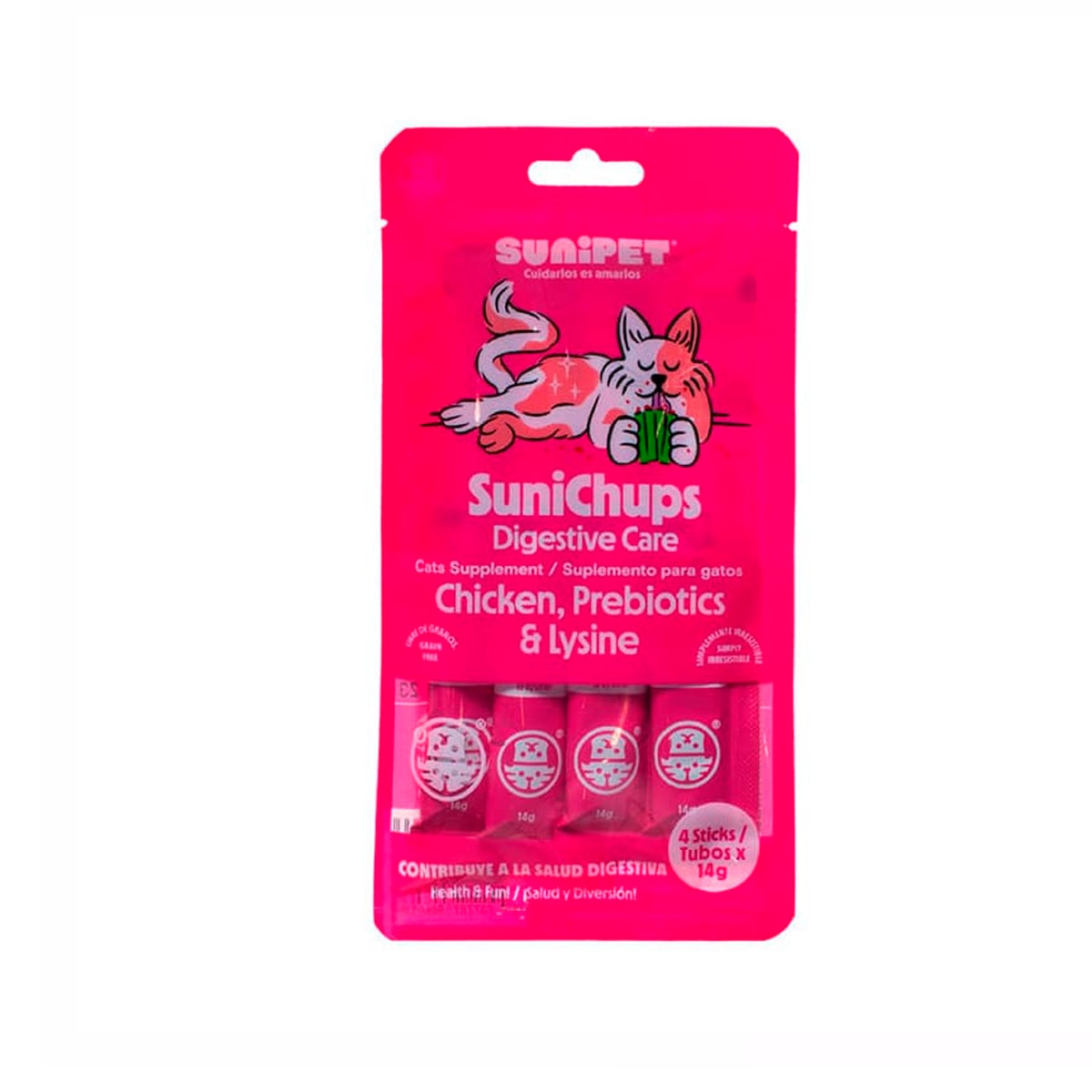 SuniChups Digestive Care snack húmedo para gato 1