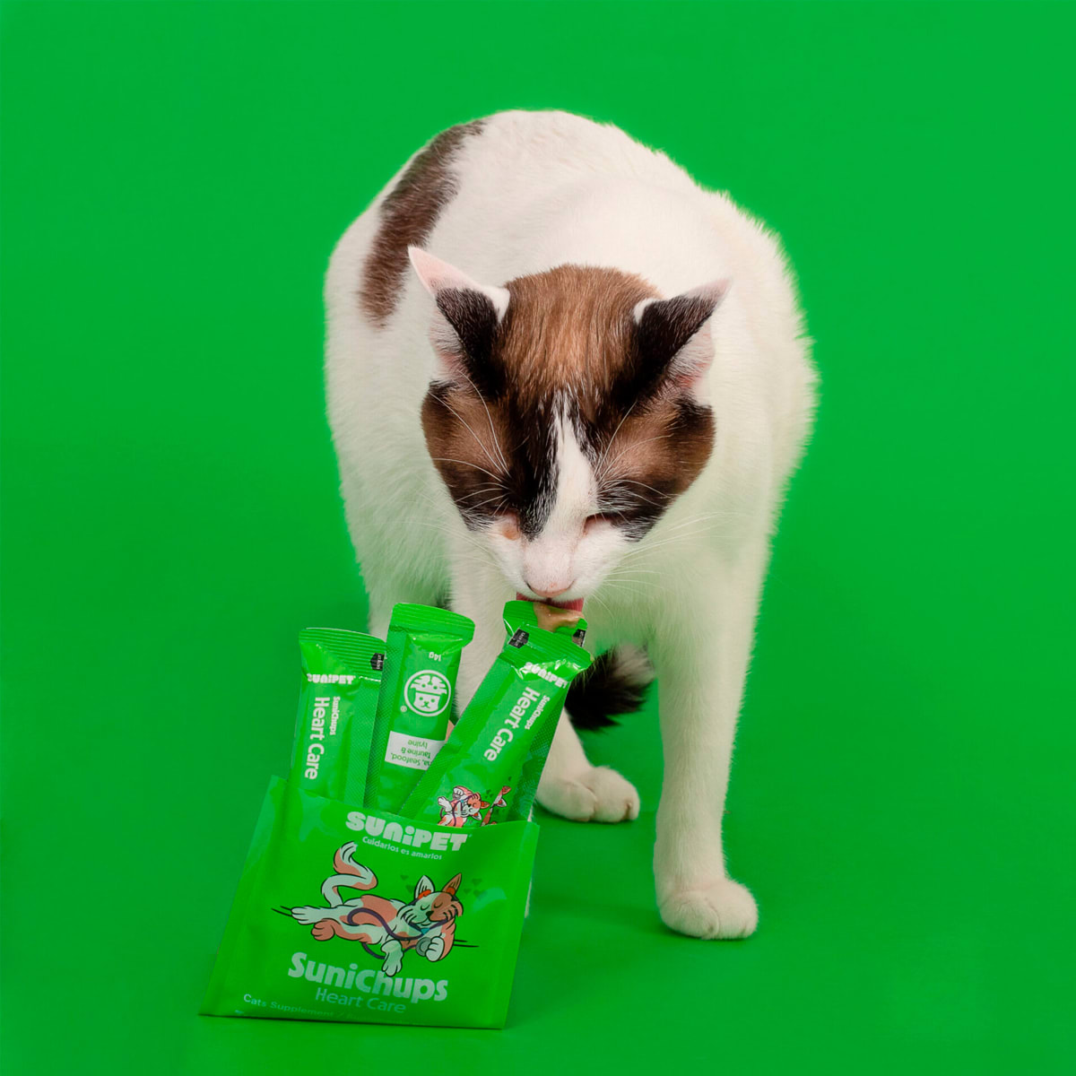 Snack húmedo para gato SuniChups  Heart Care2