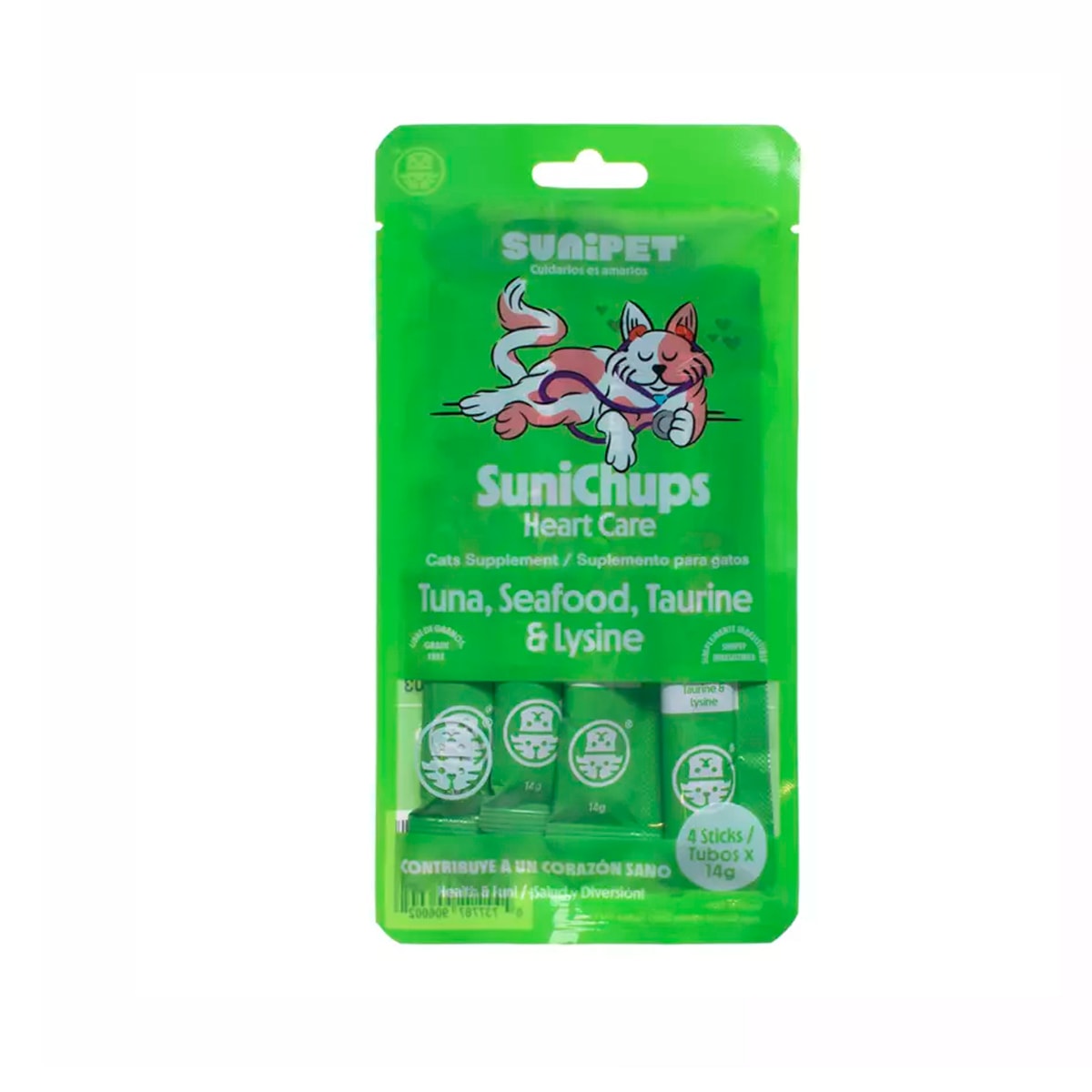 Snack húmedo para gato SuniChups  Heart Care 1